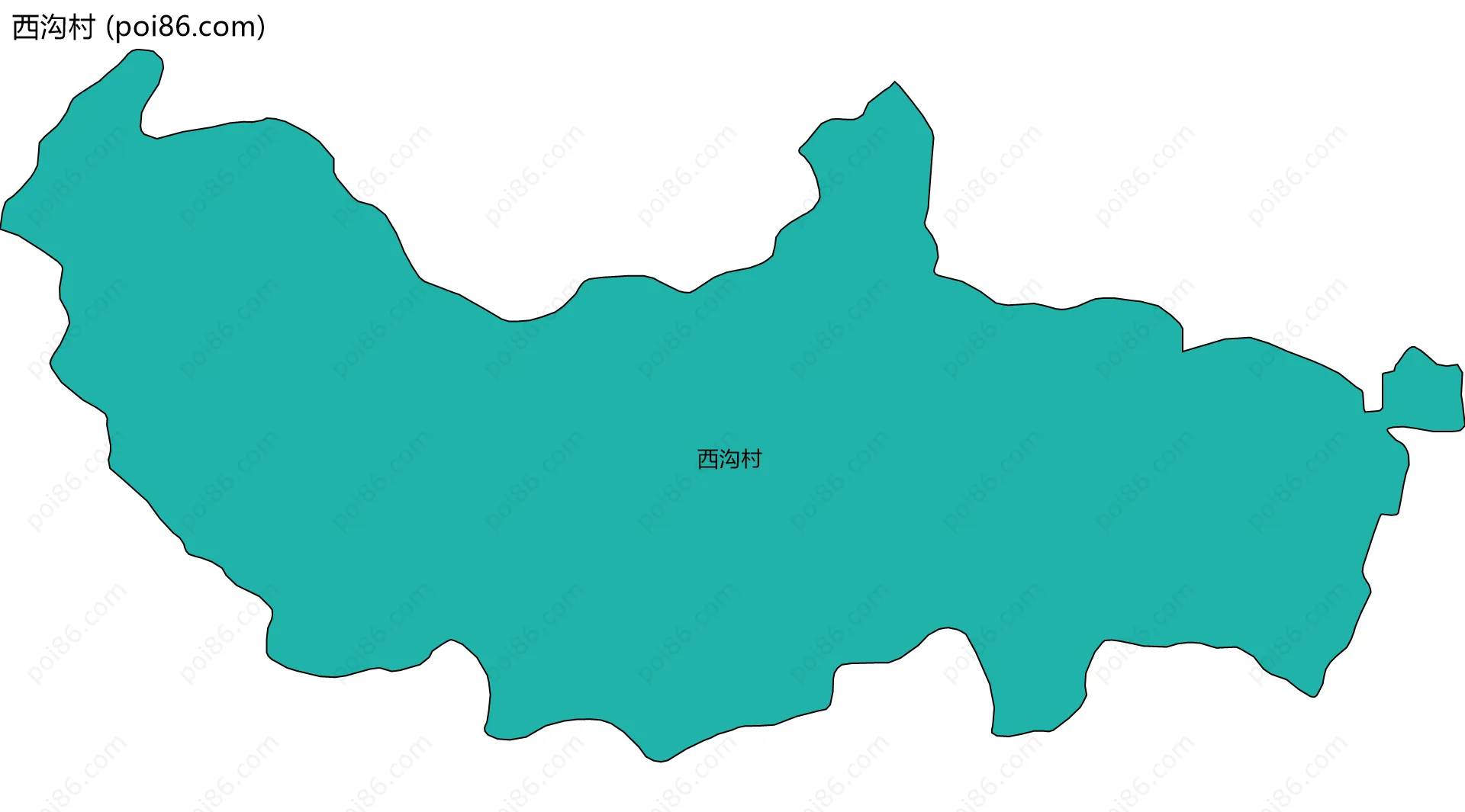 西沟村边界地图