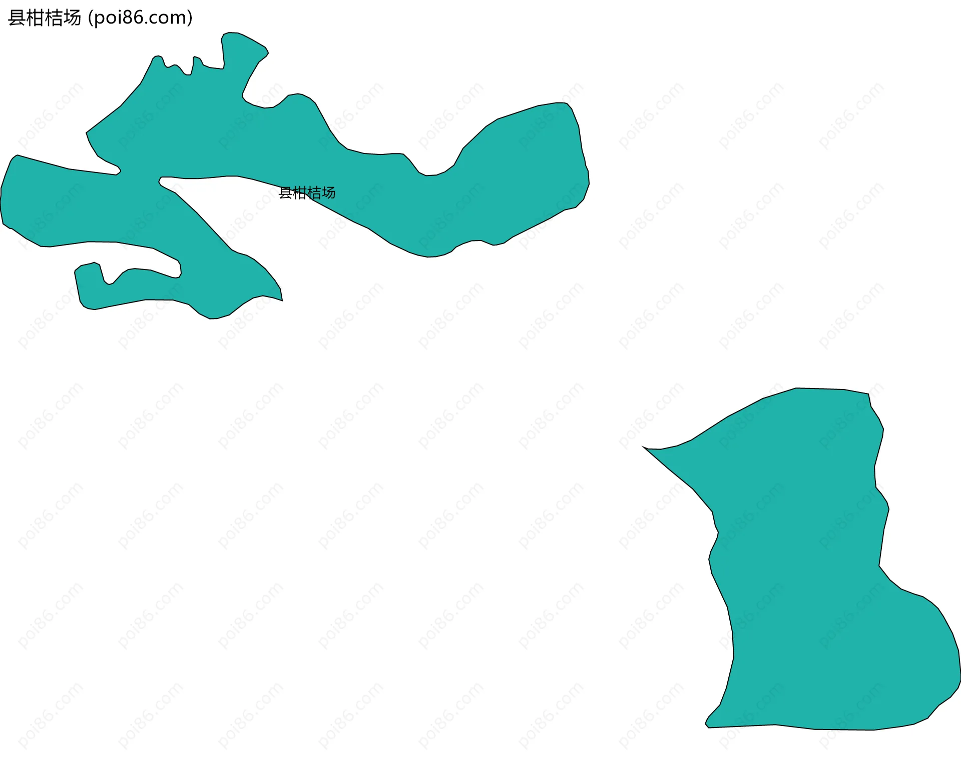 县柑桔场边界地图