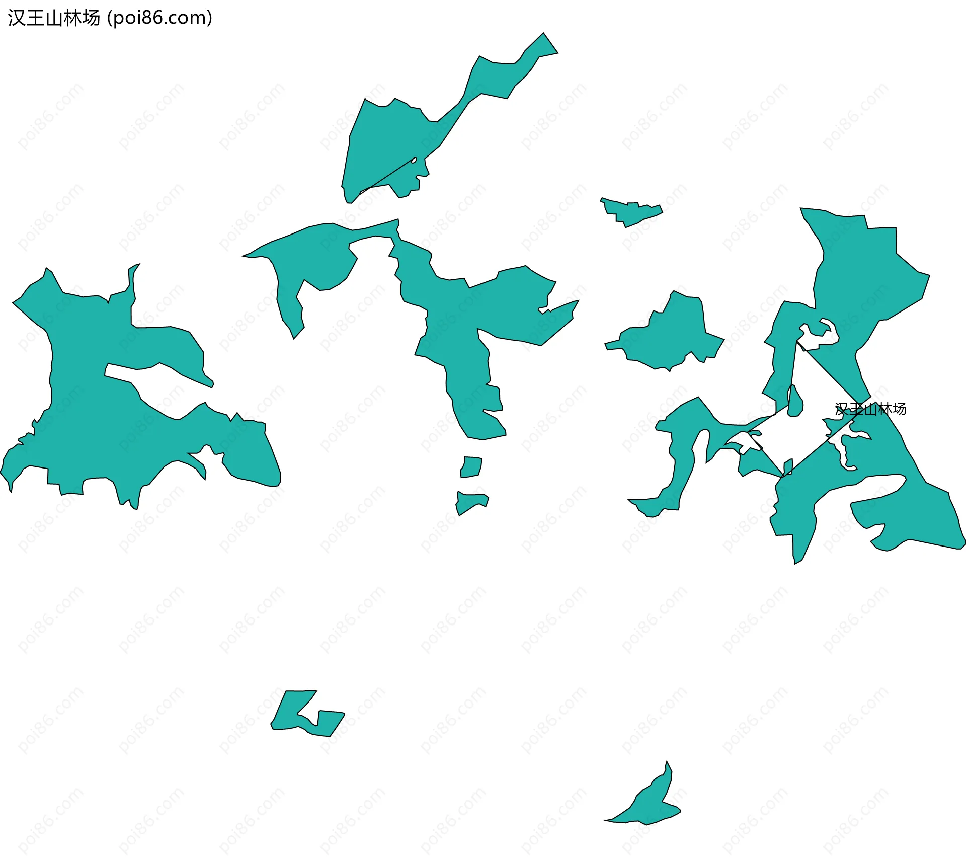 汉王山林场边界地图