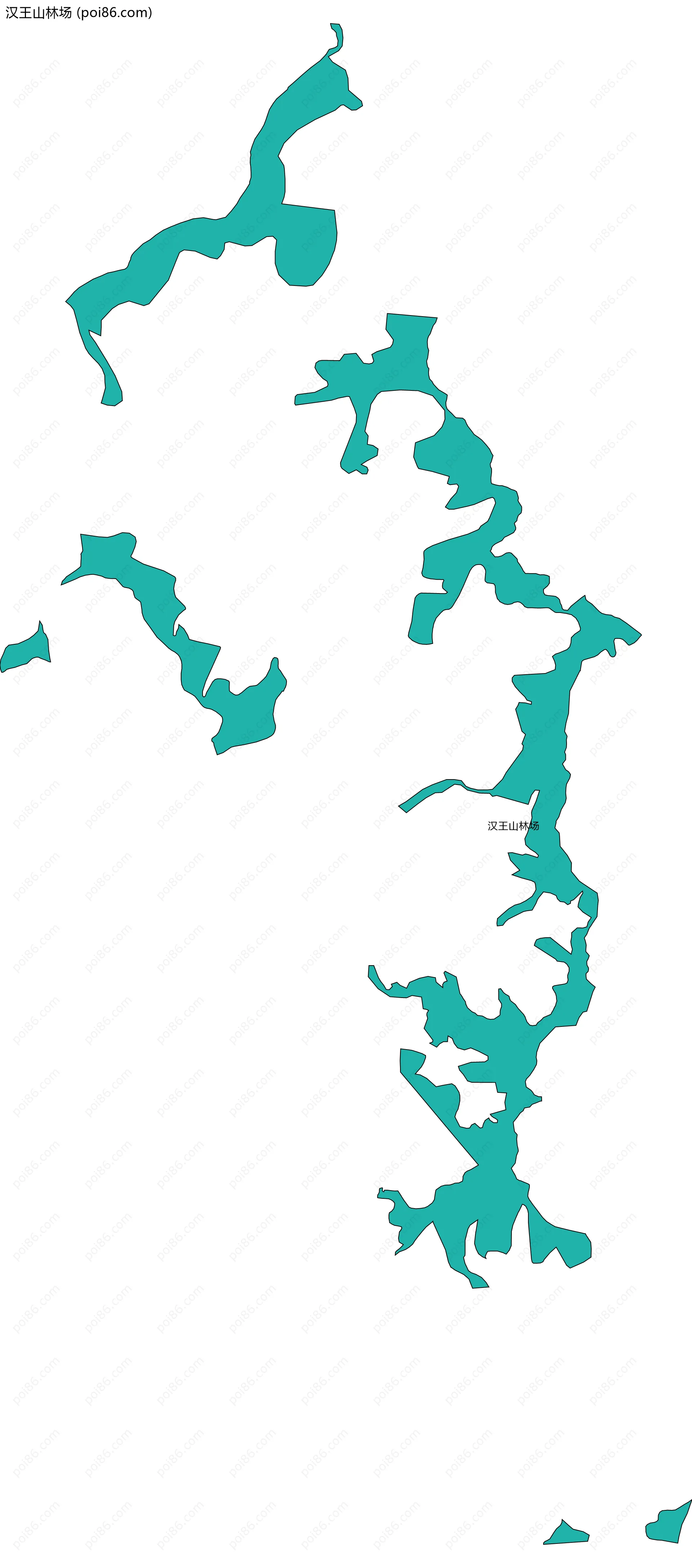 汉王山林场边界地图