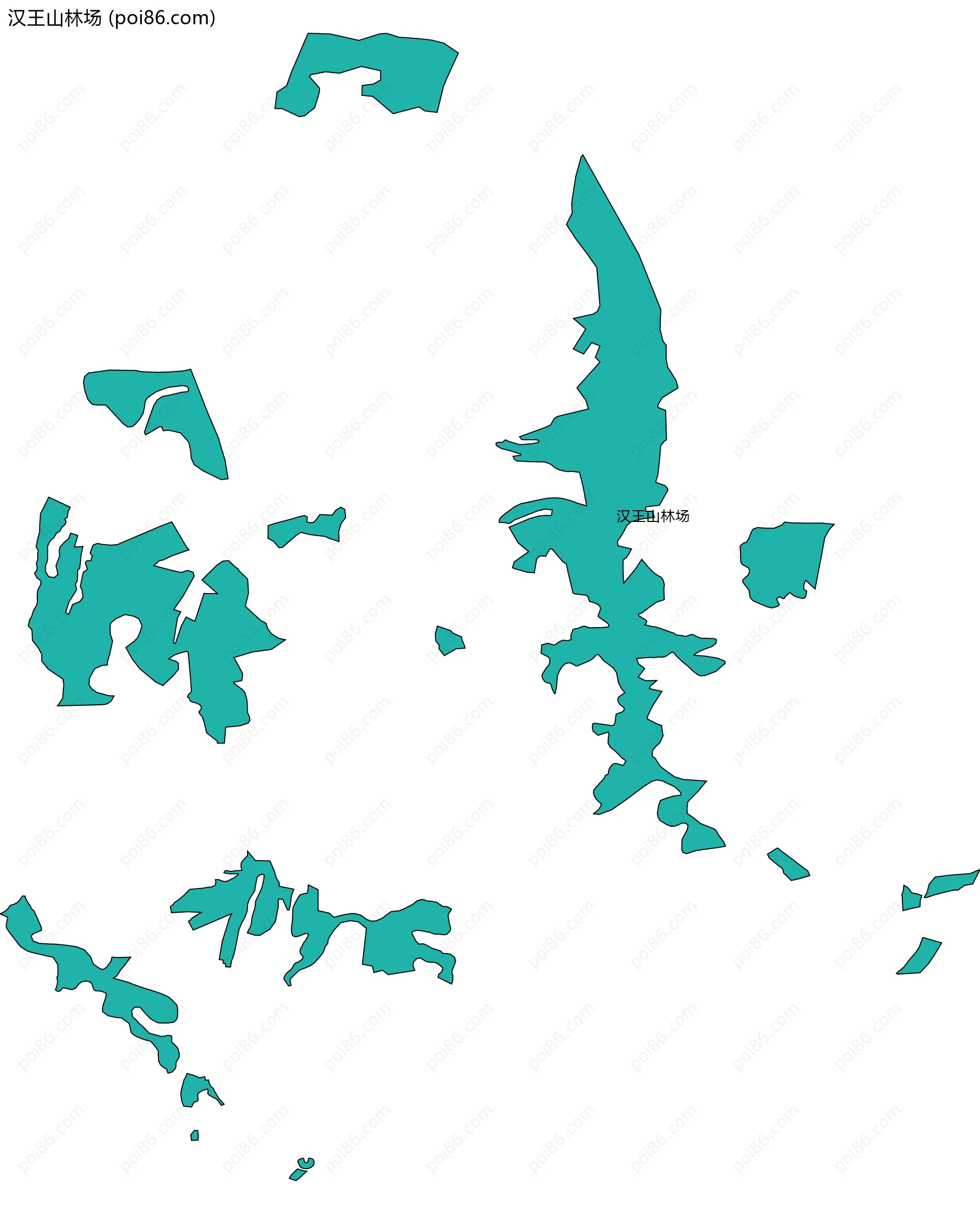 汉王山林场边界地图