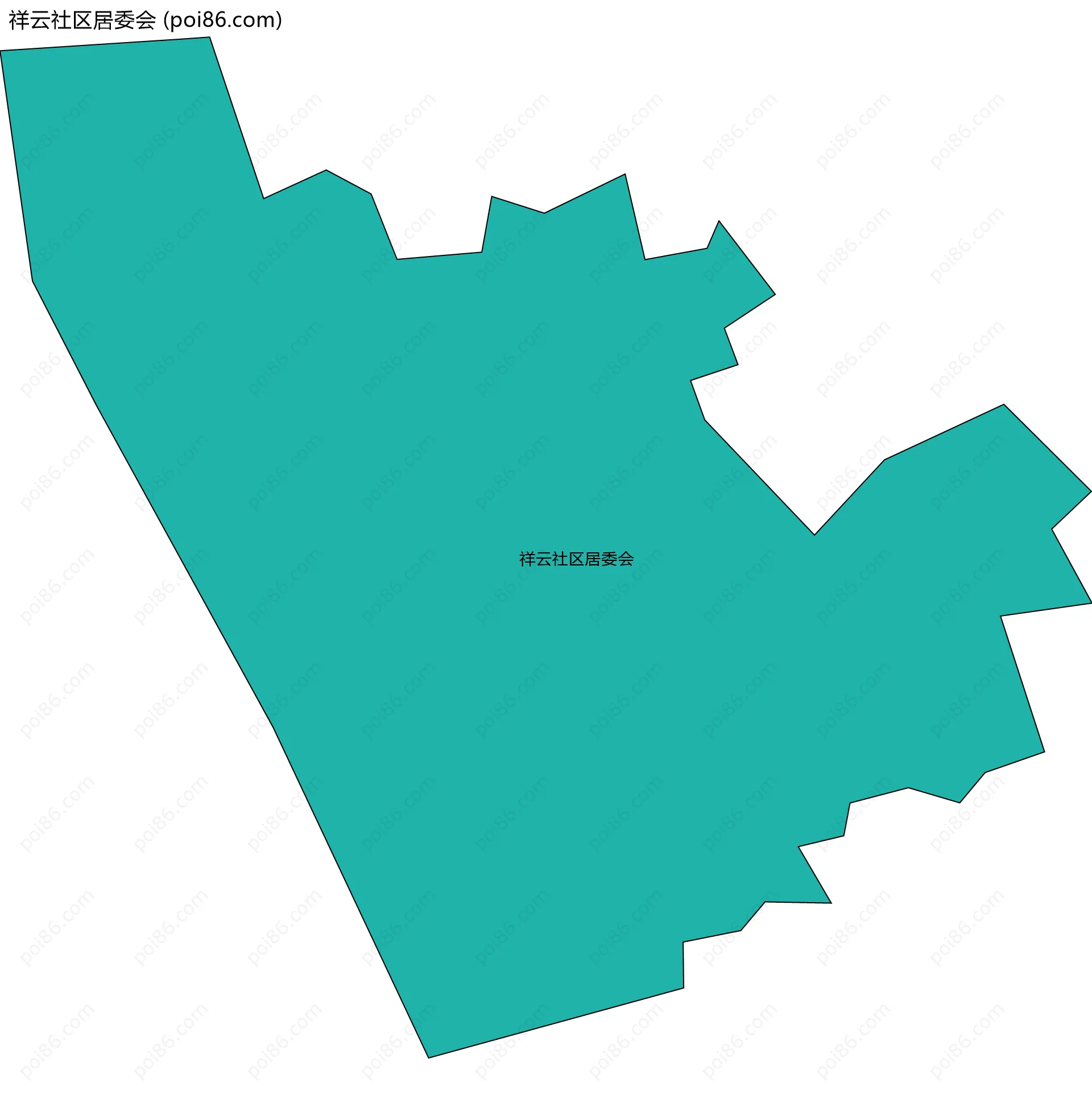 祥云社区居委会边界地图