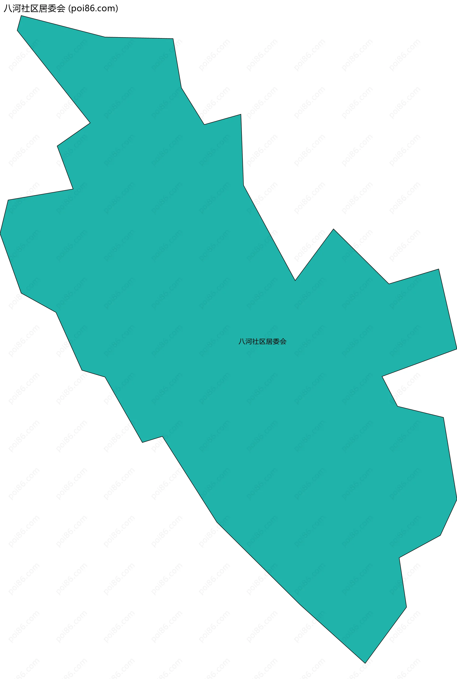 八河社区居委会边界地图