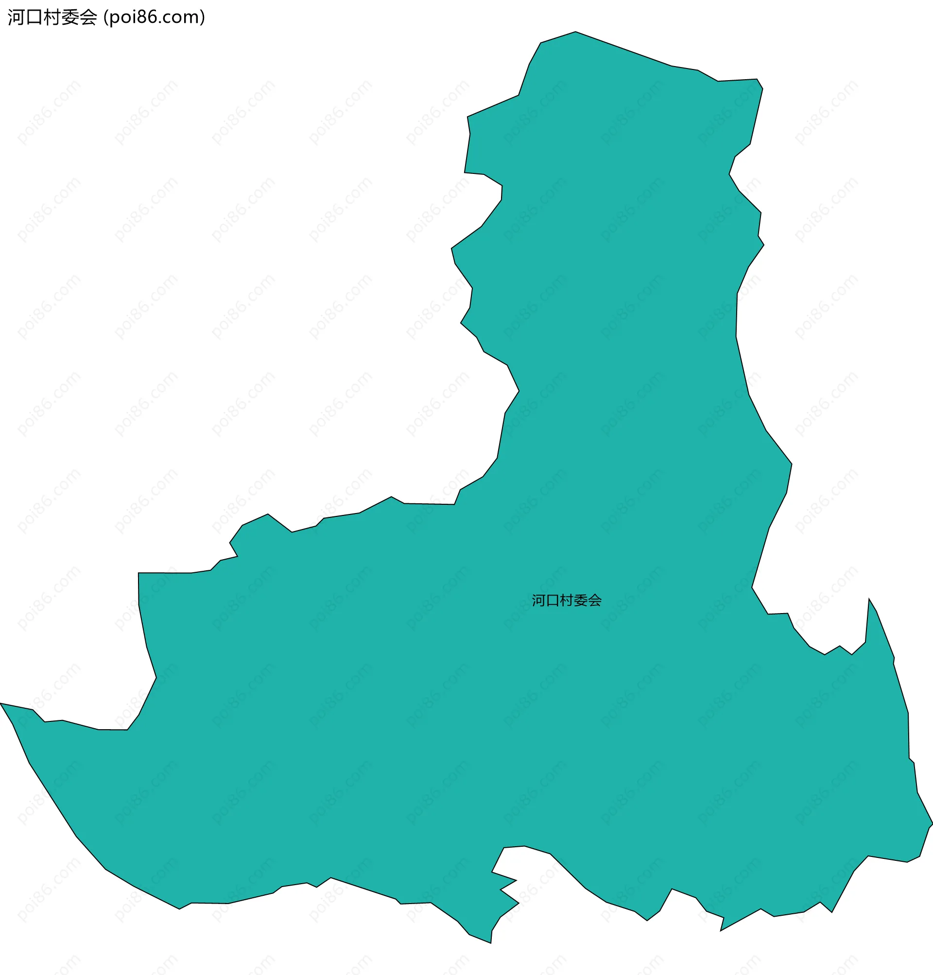 河口村委会边界地图
