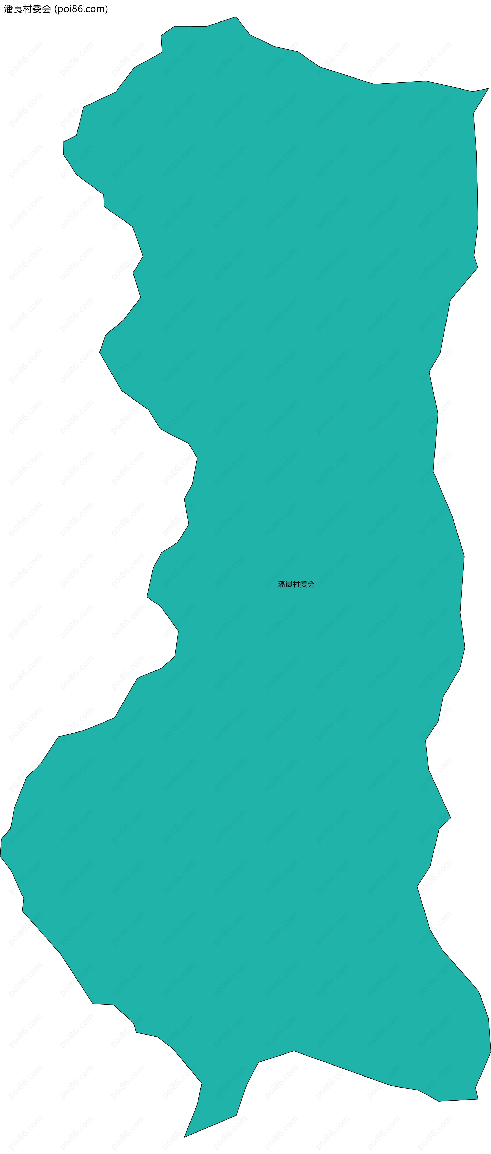 潘崀村委会边界地图