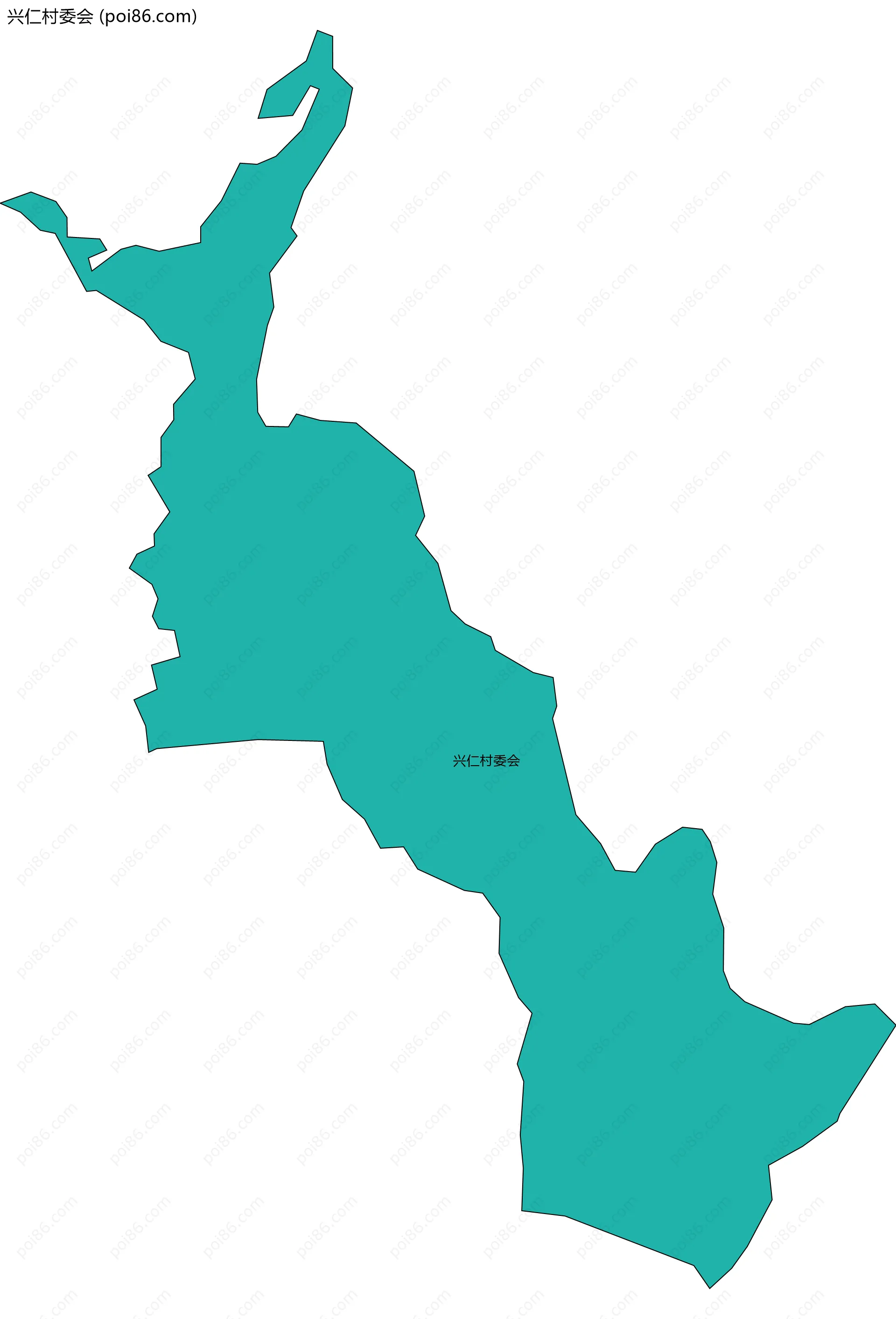 兴仁村委会边界地图