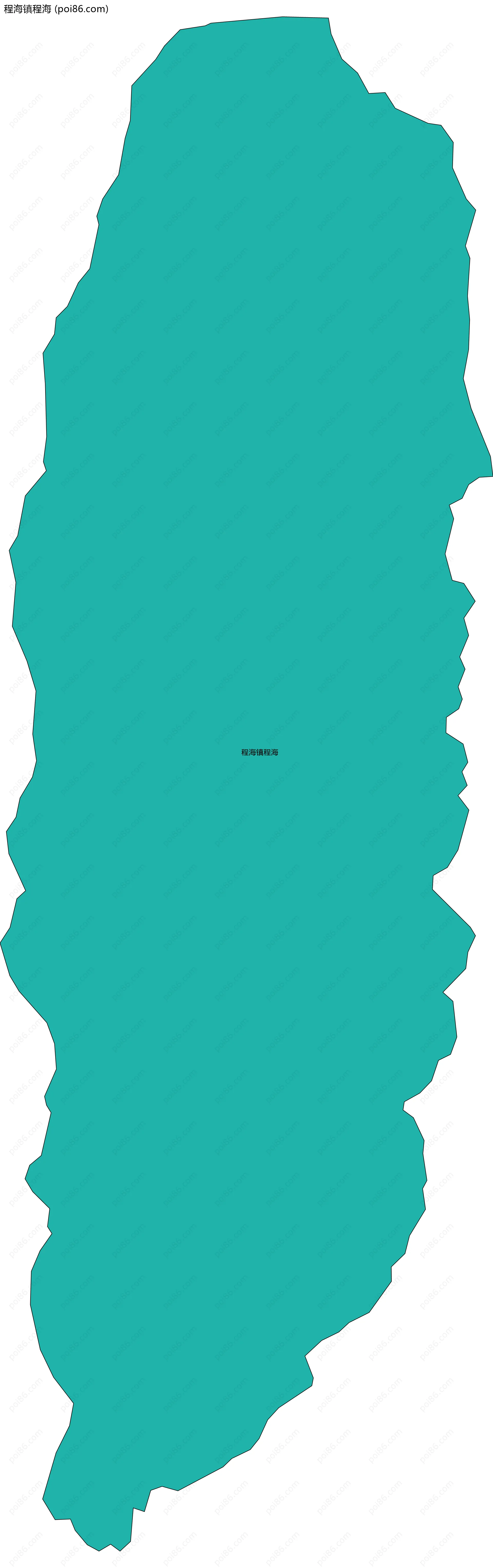 程海镇程海边界地图