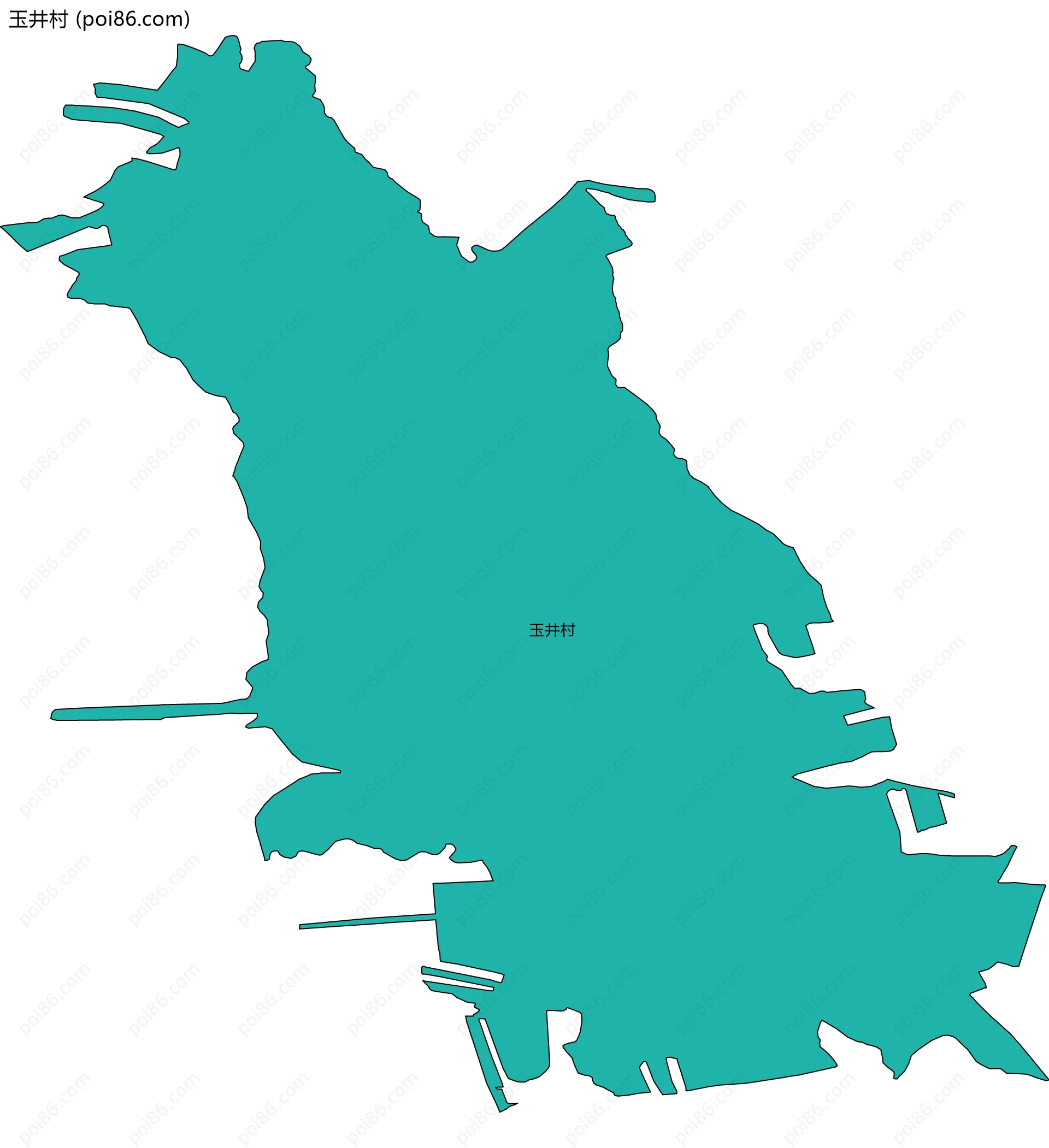 玉井村边界地图