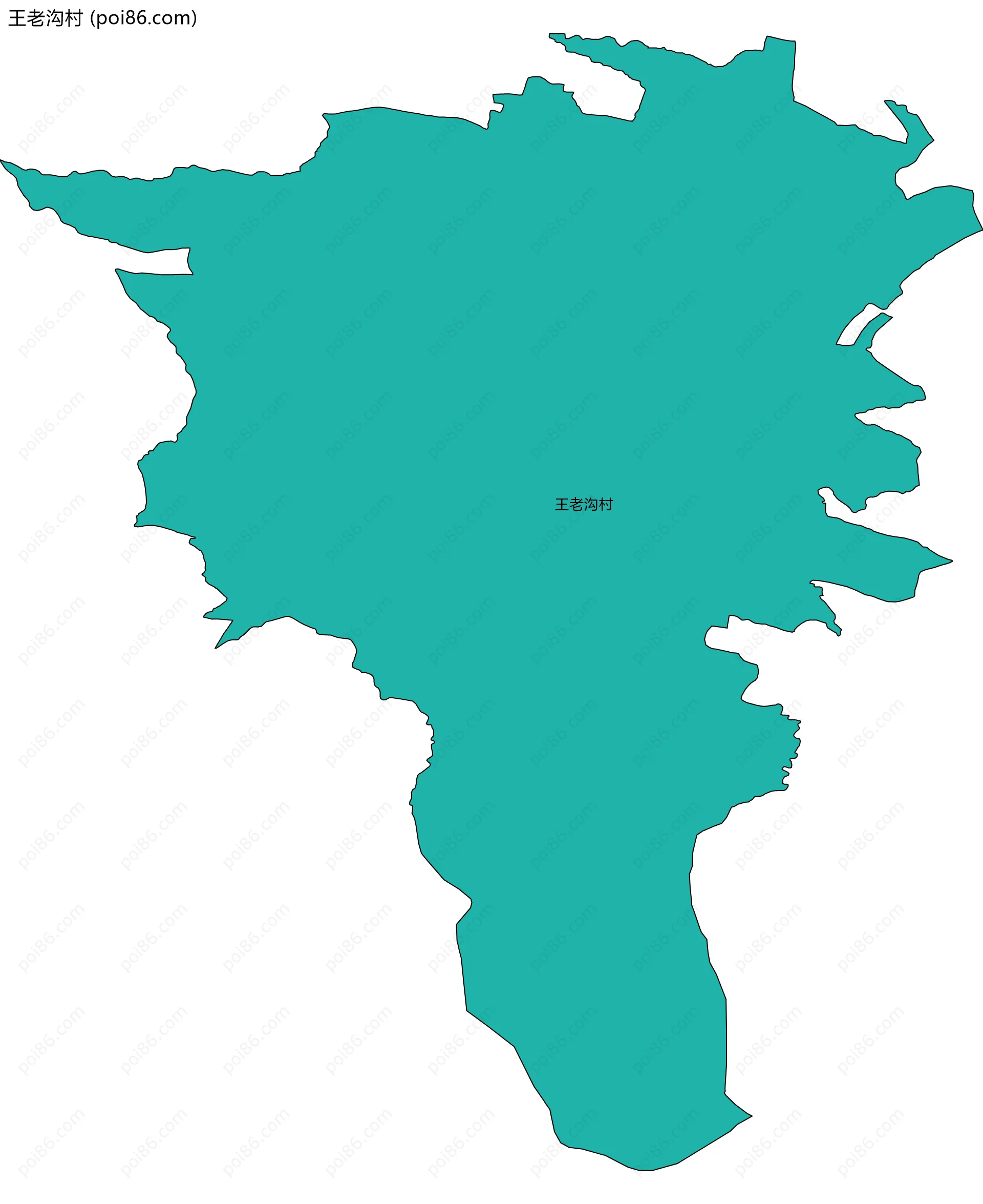 王老沟村边界地图