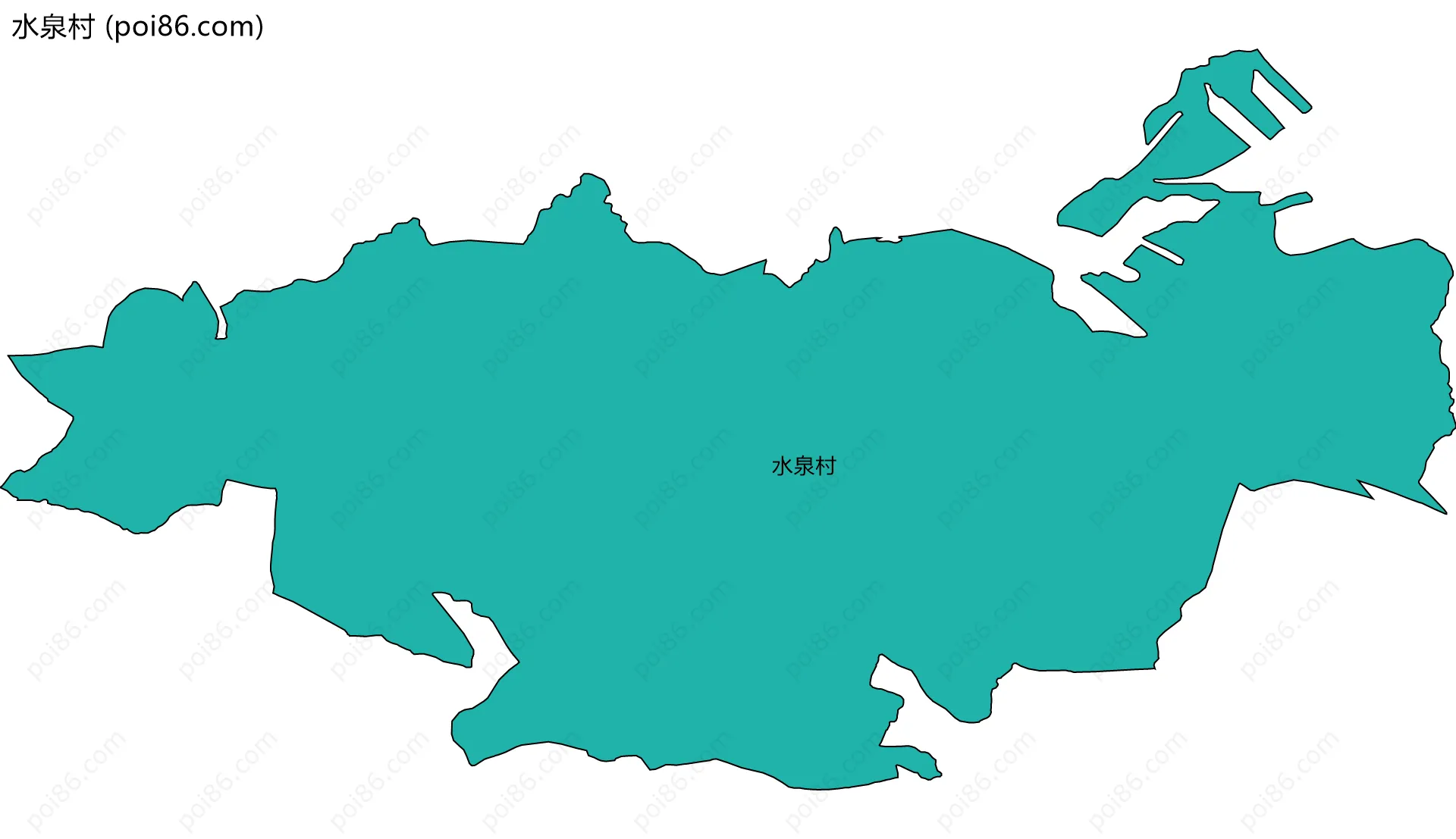 水泉村边界地图