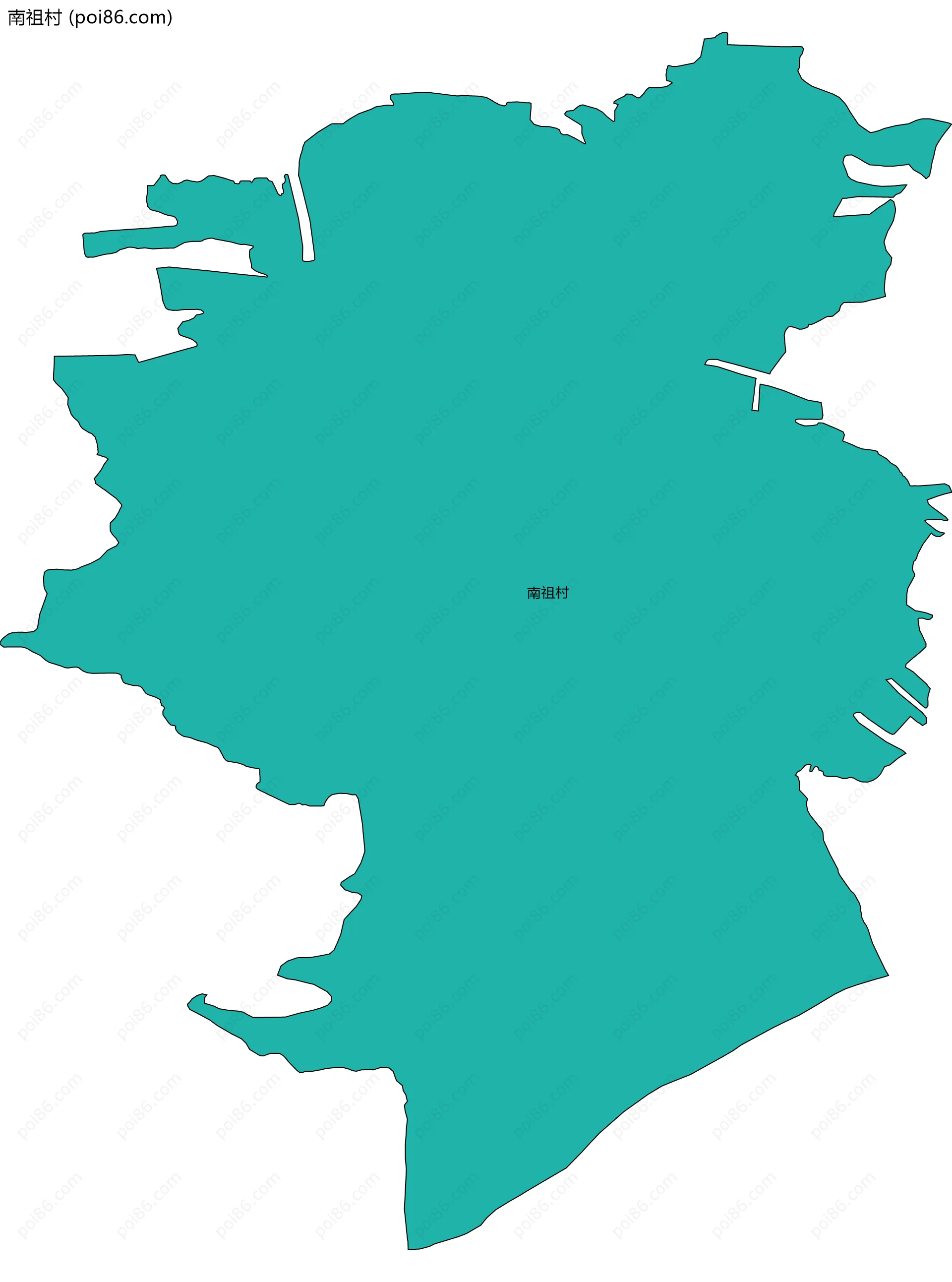 南祖村边界地图