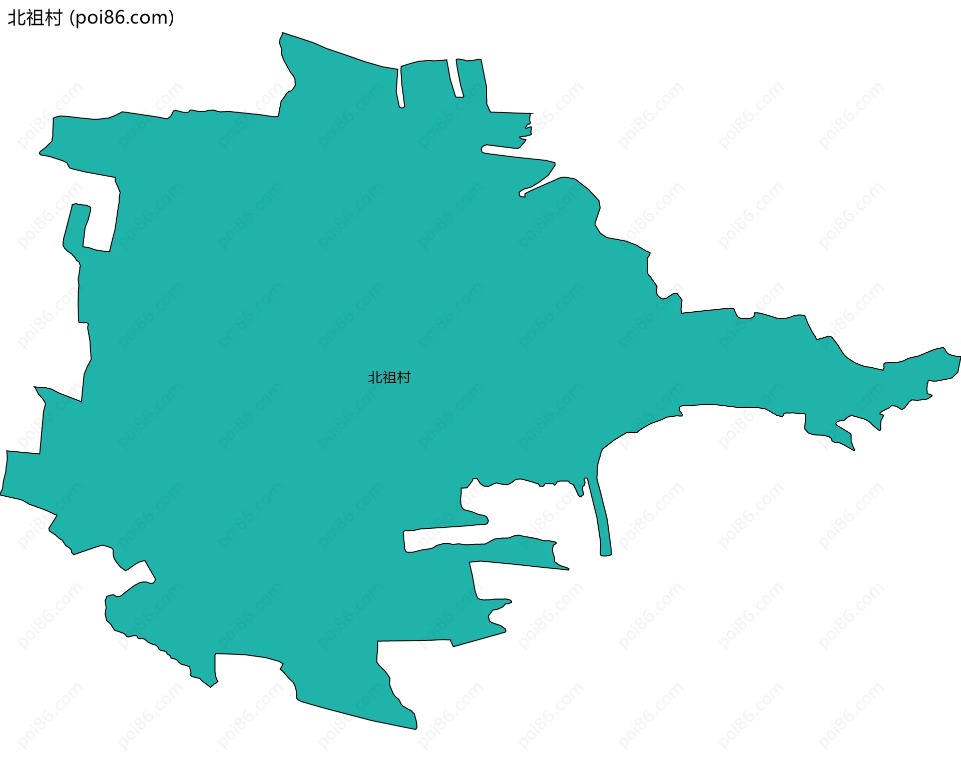 北祖村边界地图