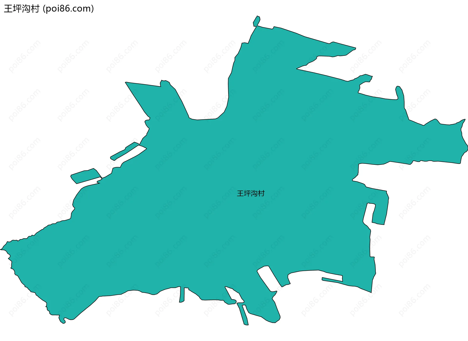 王坪沟村边界地图