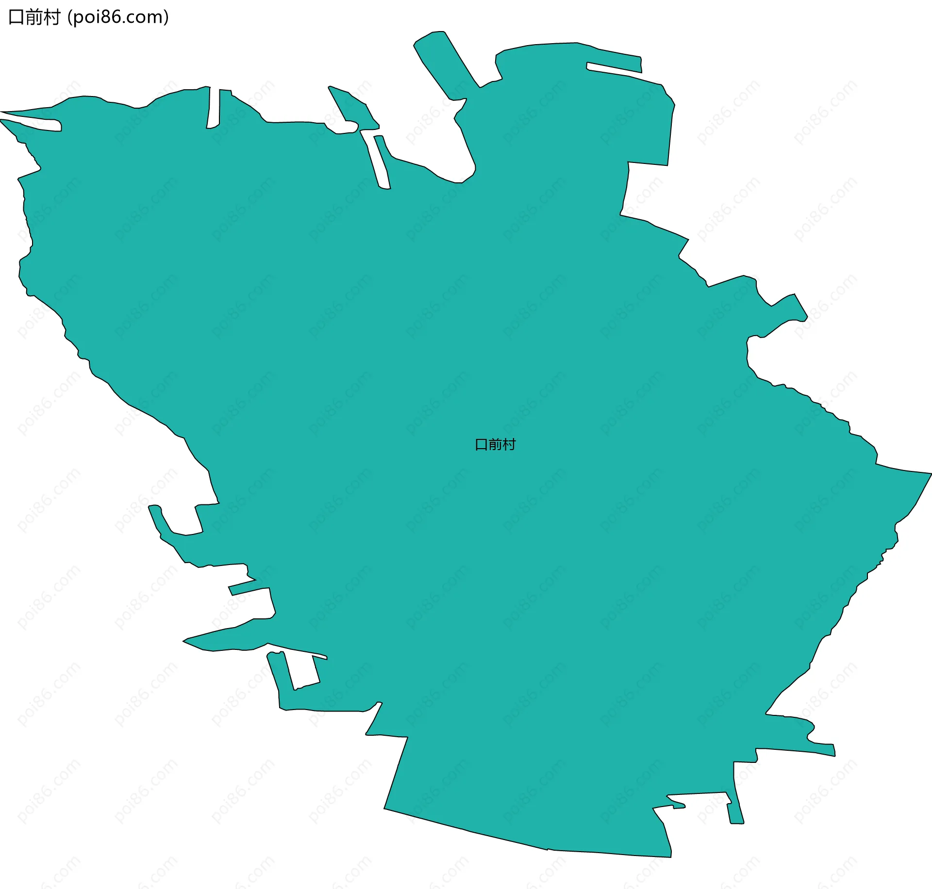 口前村边界地图