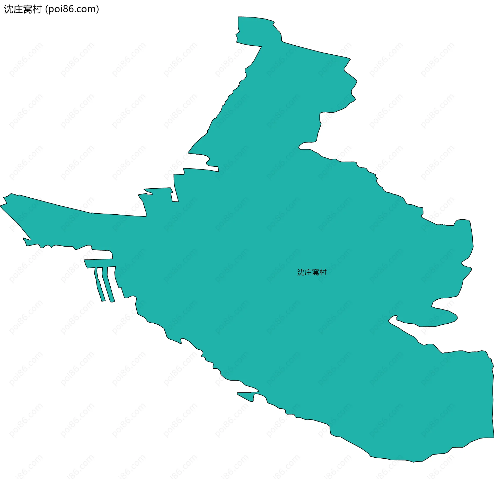 沈庄窝村边界地图