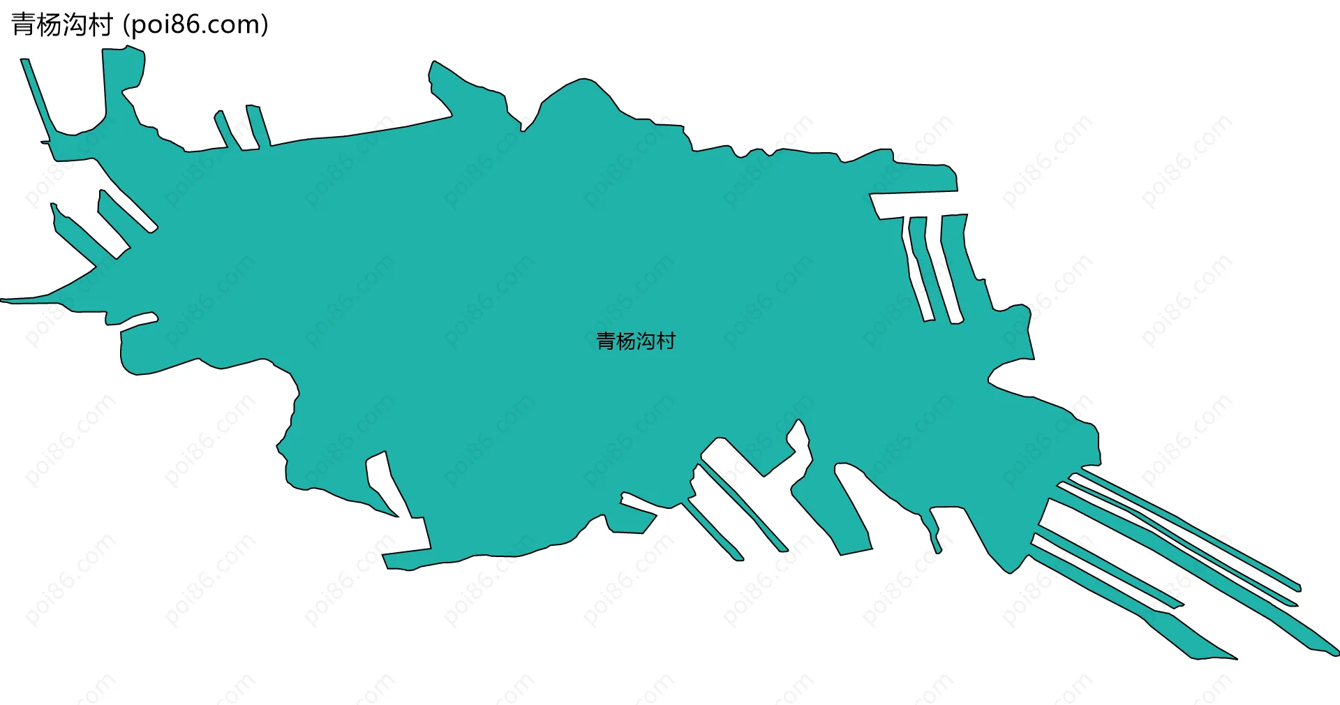 青杨沟村边界地图