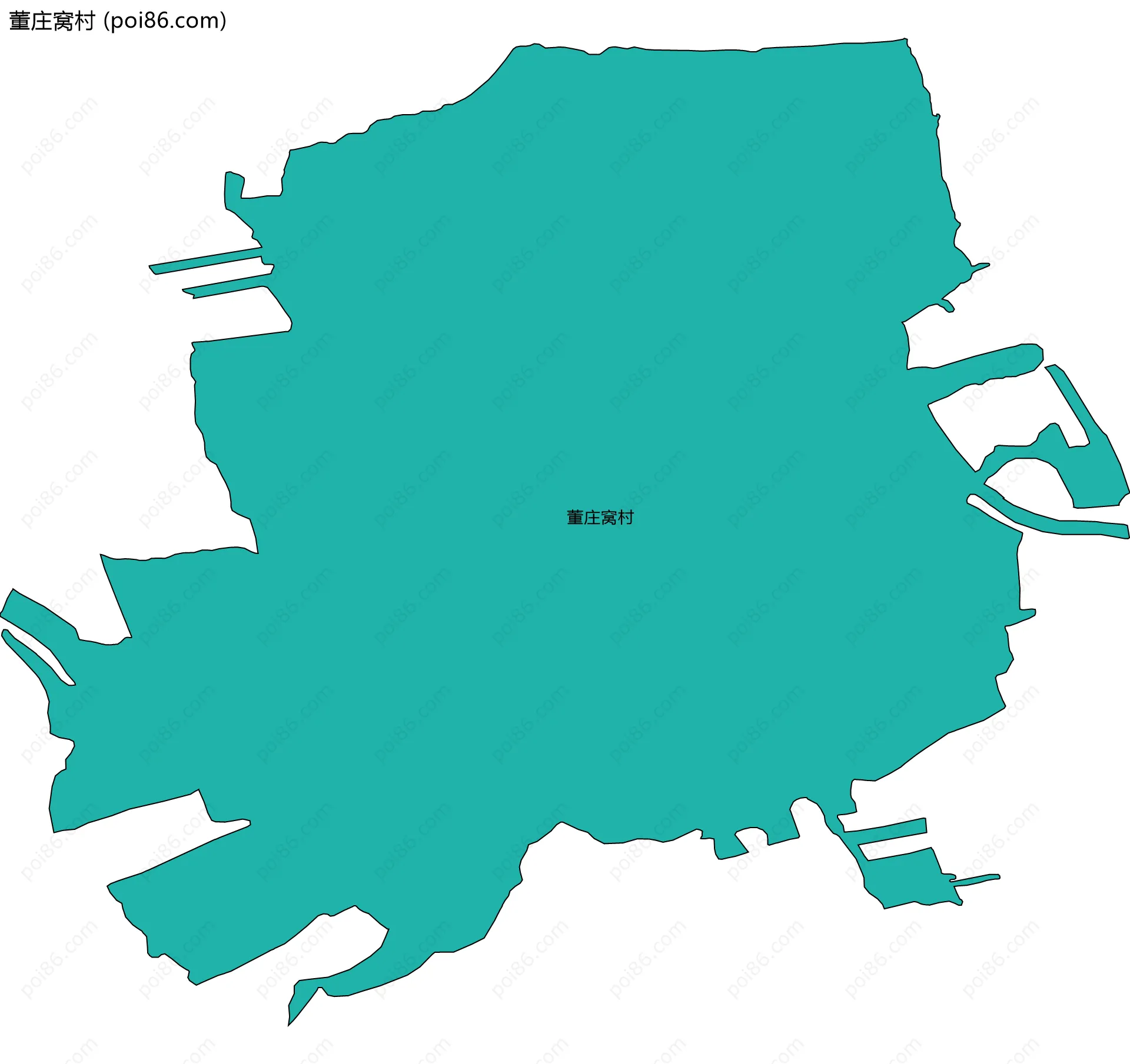 董庄窝村边界地图