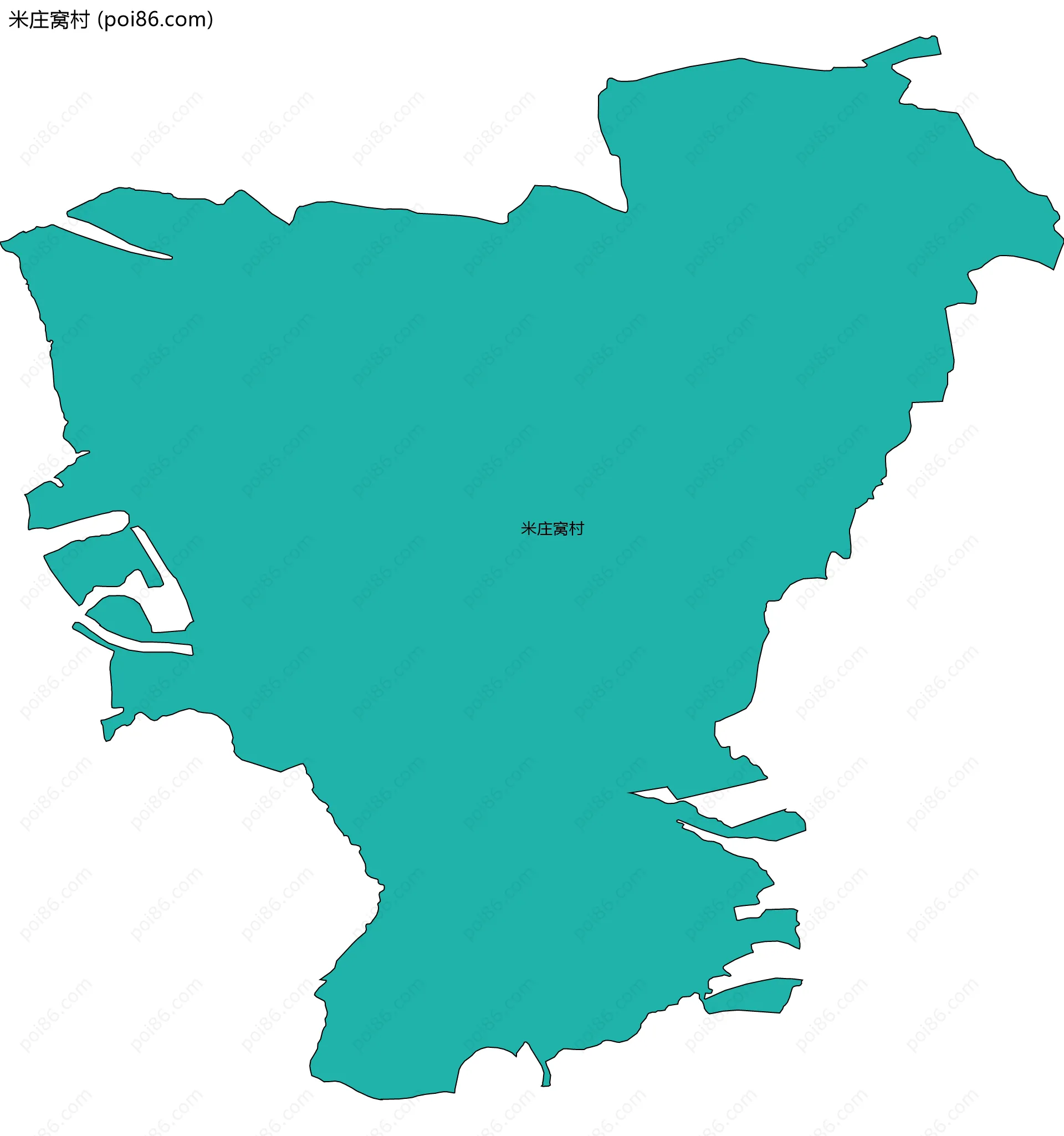 米庄窝村边界地图