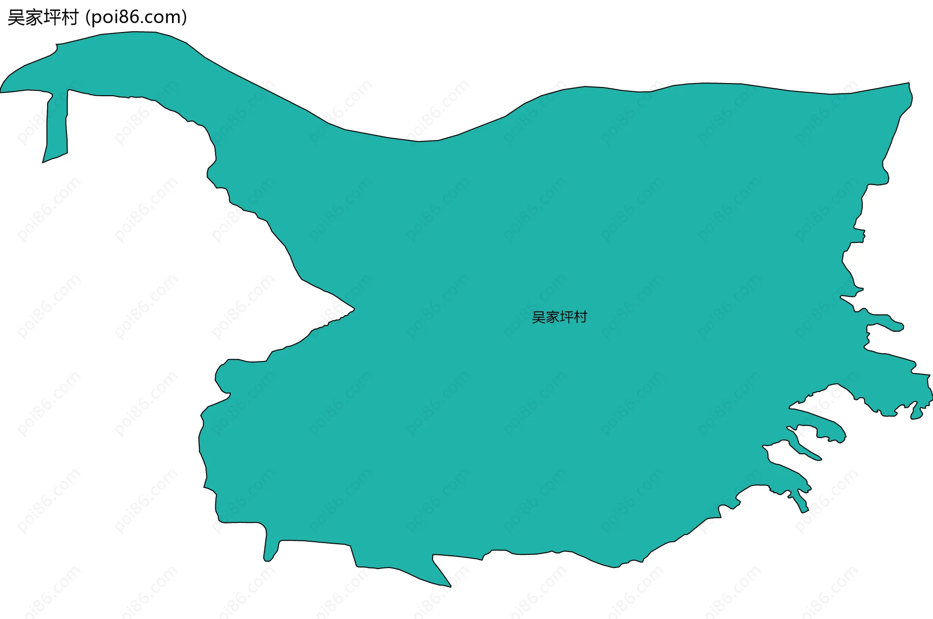 吴家坪村边界地图