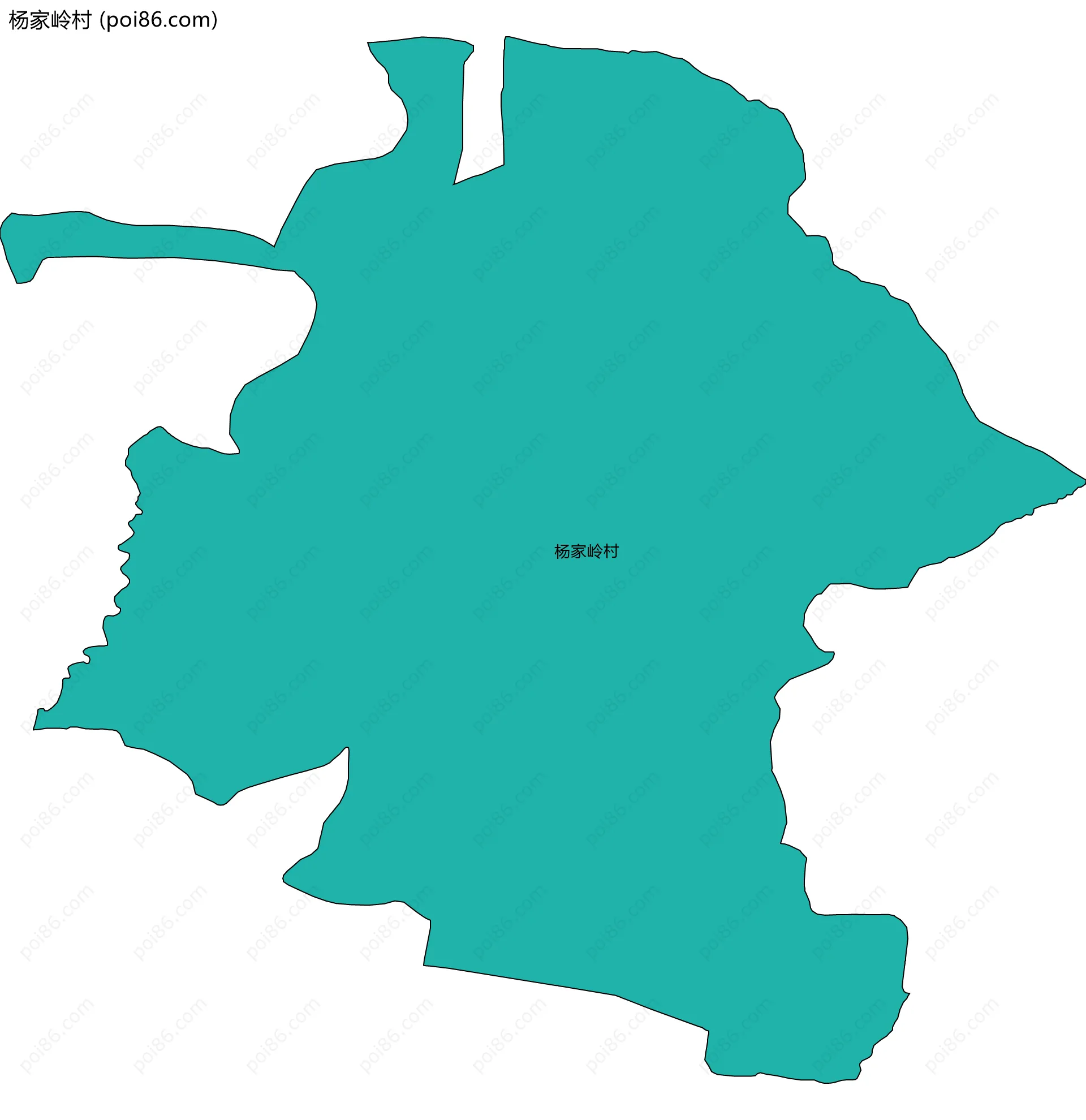 杨家岭村边界地图