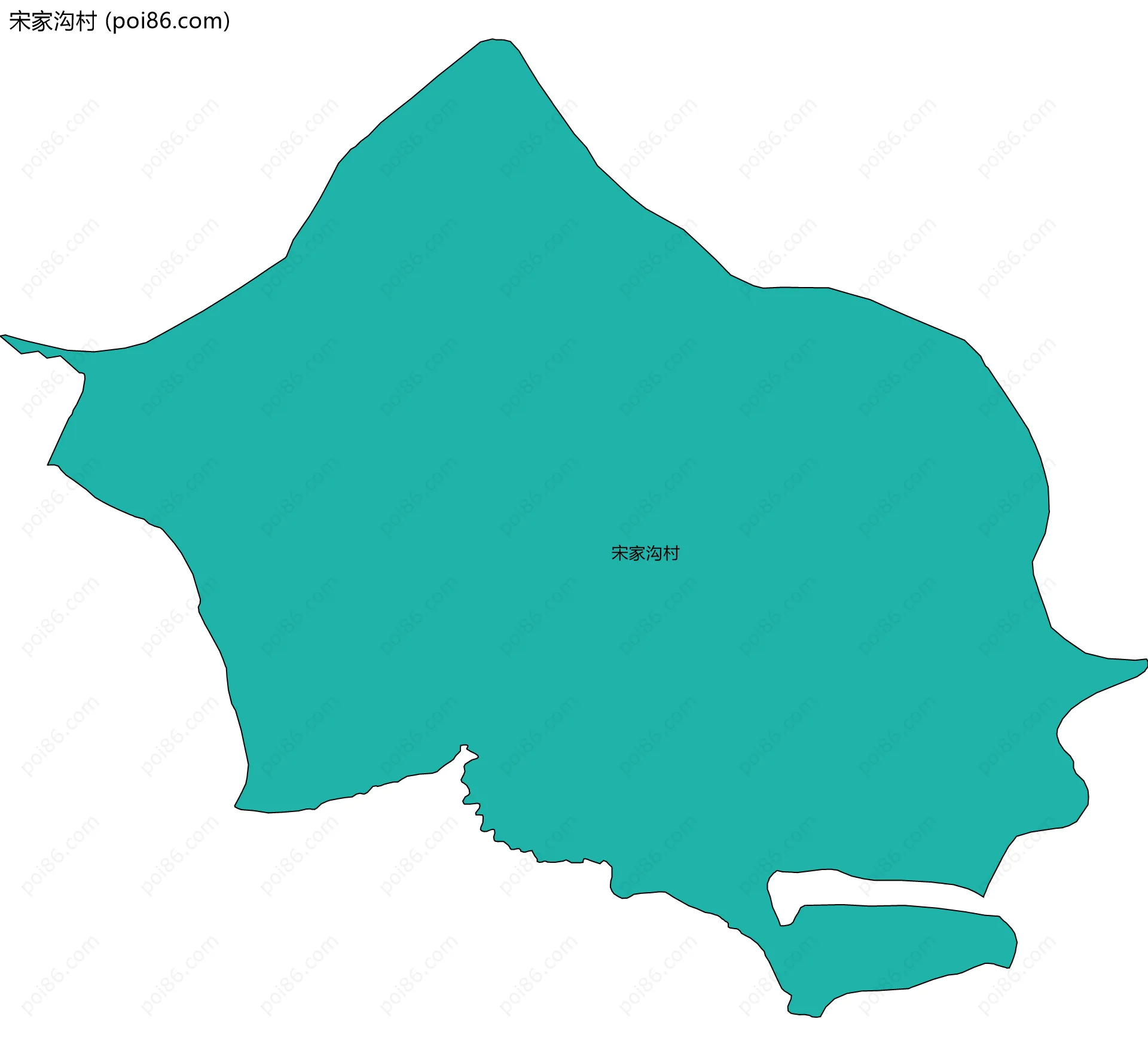 宋家沟村边界地图