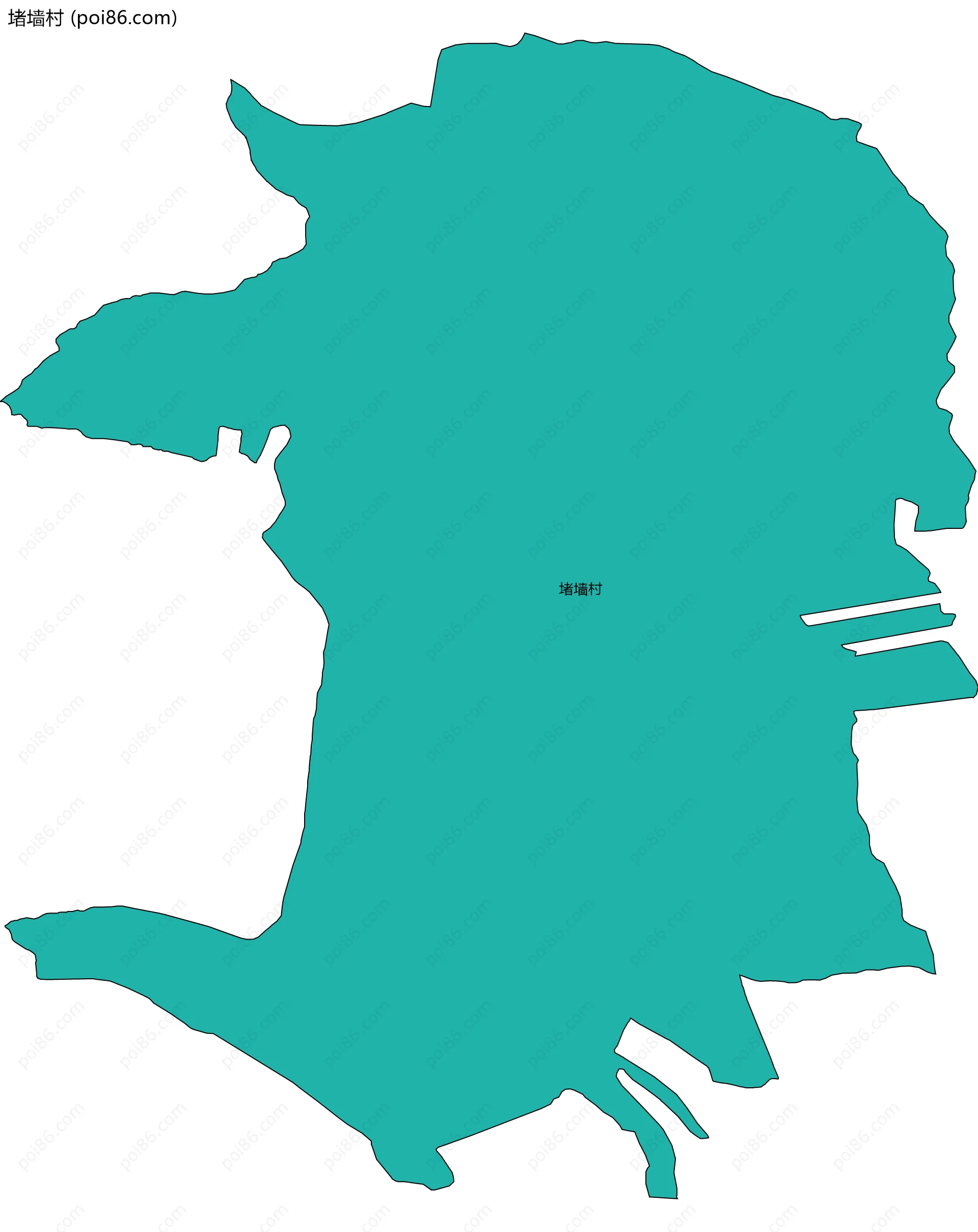 堵墙村边界地图