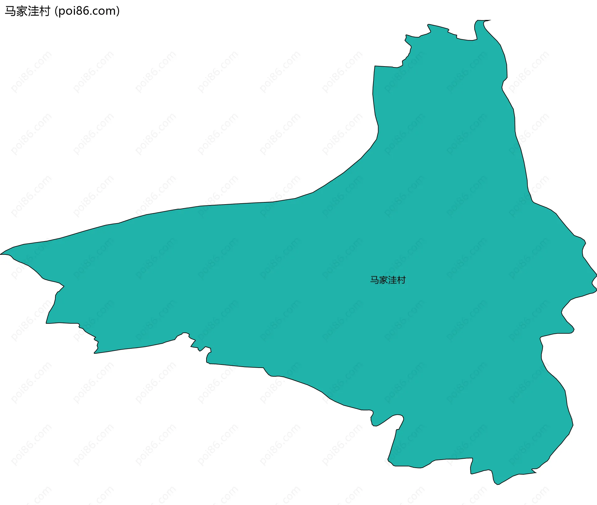 马家洼村边界地图