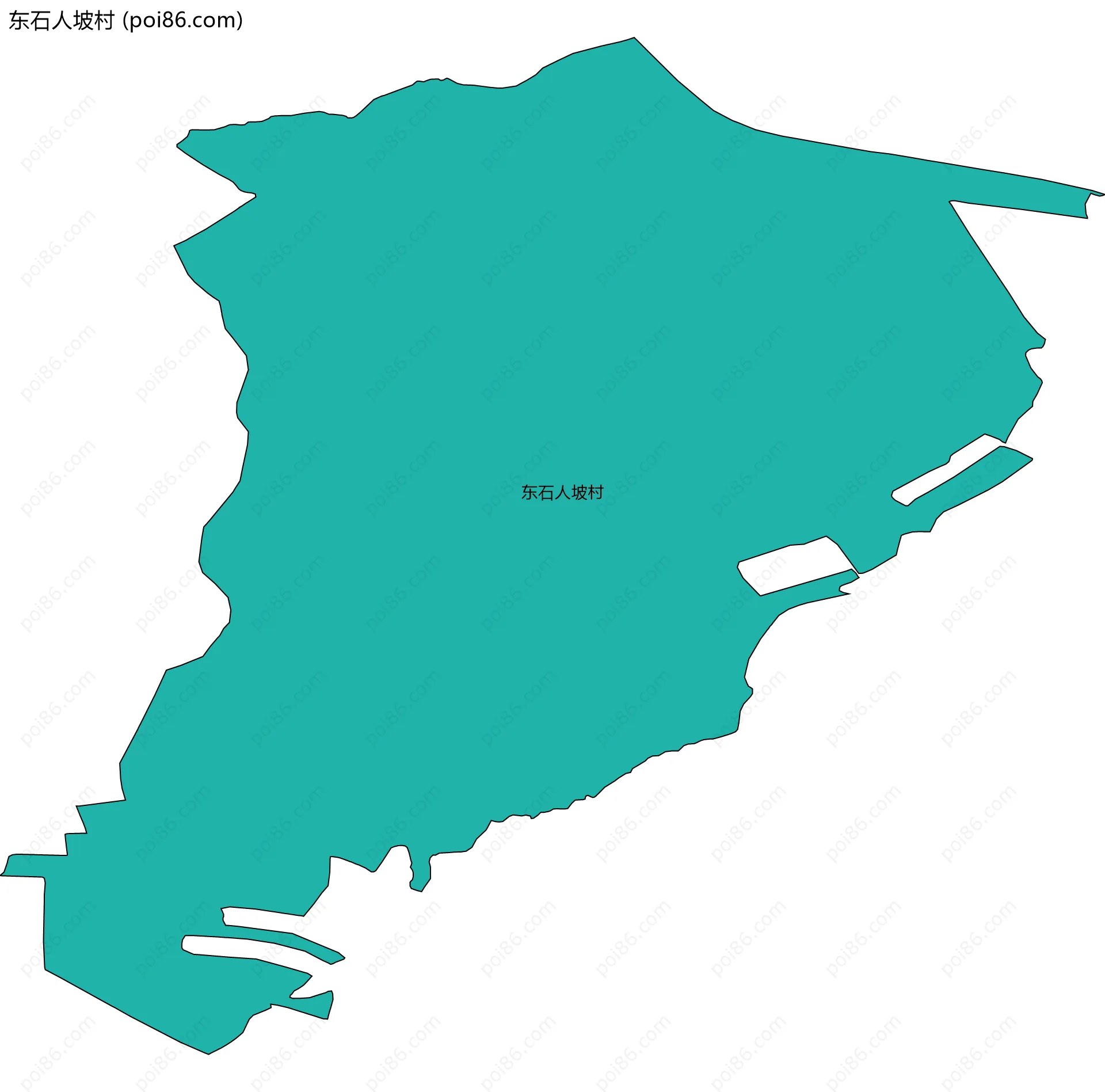 东石人坡村边界地图