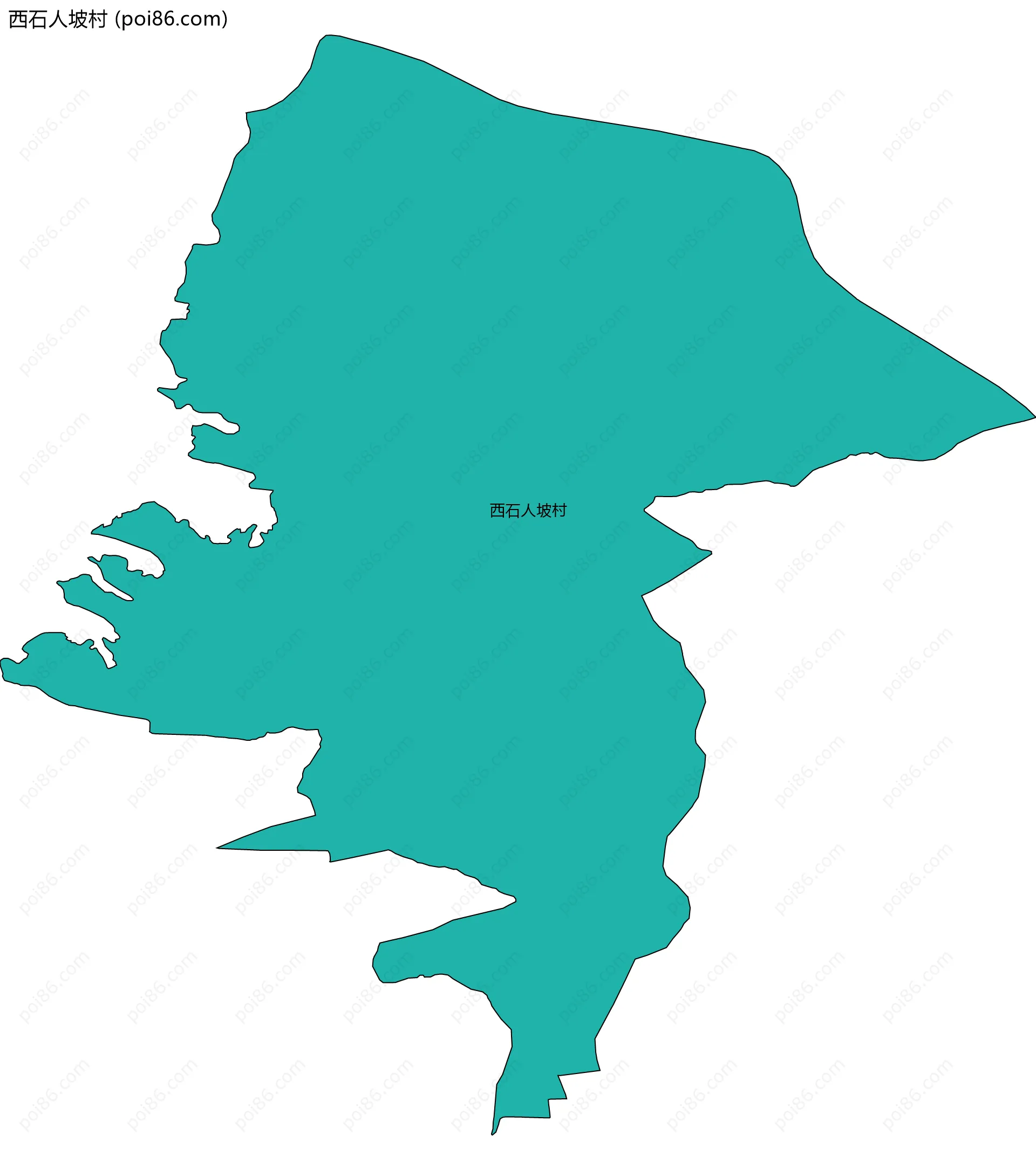 西石人坡村边界地图