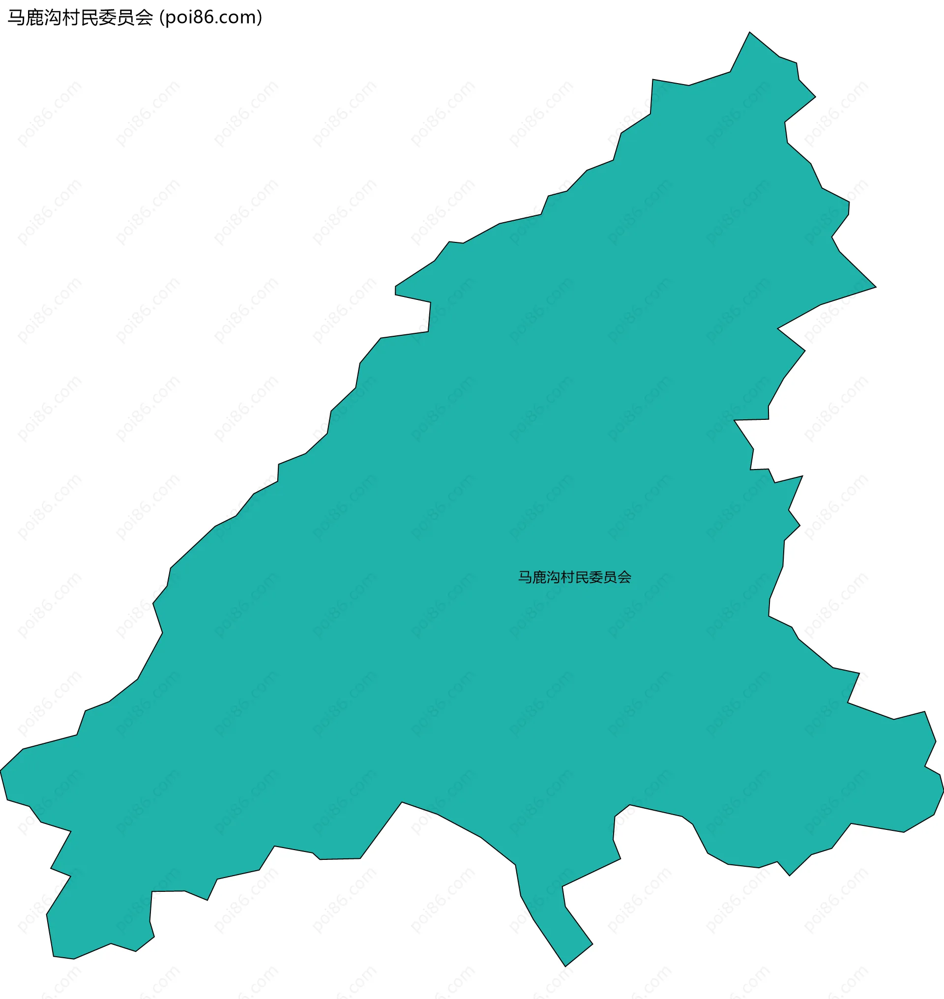 马鹿沟村民委员会边界地图