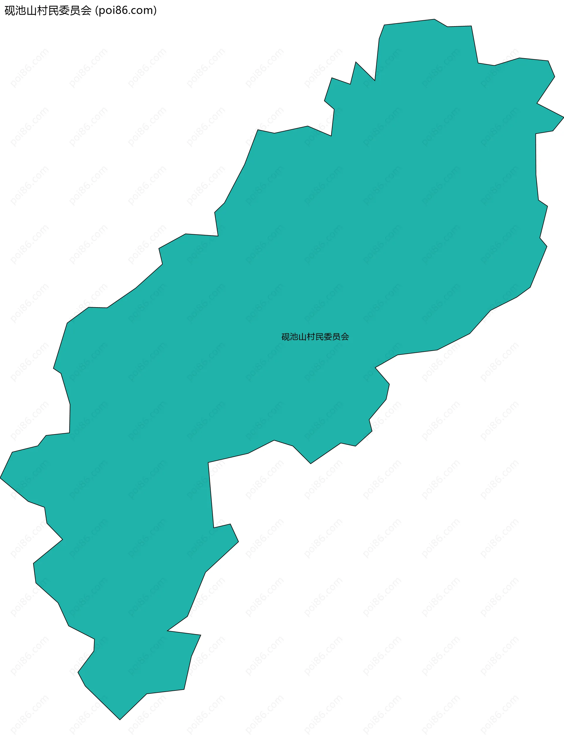 砚池山村民委员会边界地图