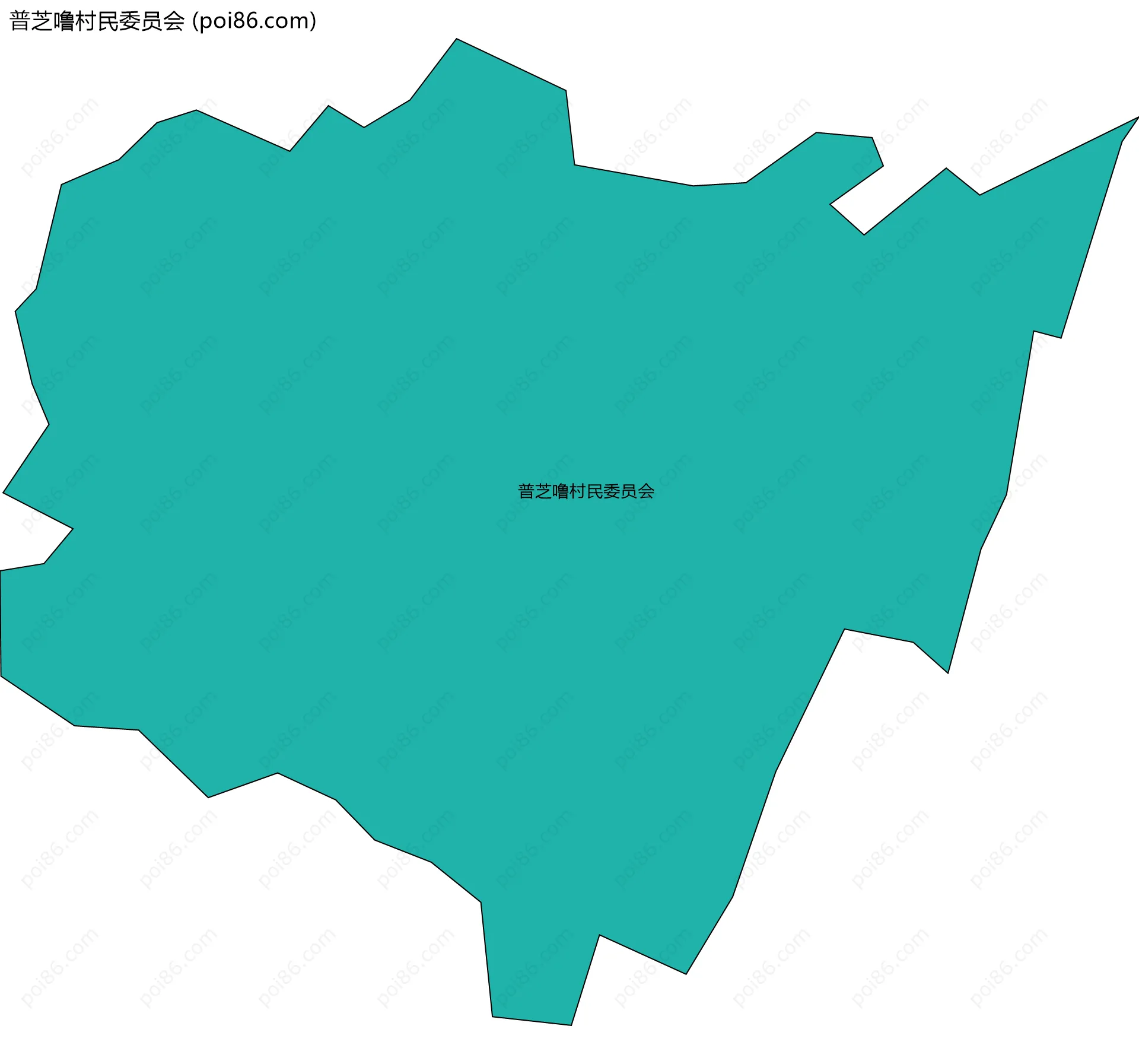 普芝噜村民委员会边界地图