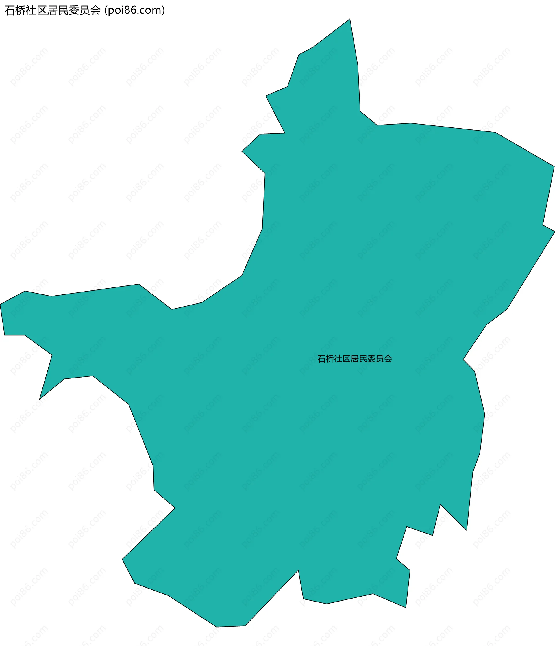 石桥社区居民委员会边界地图