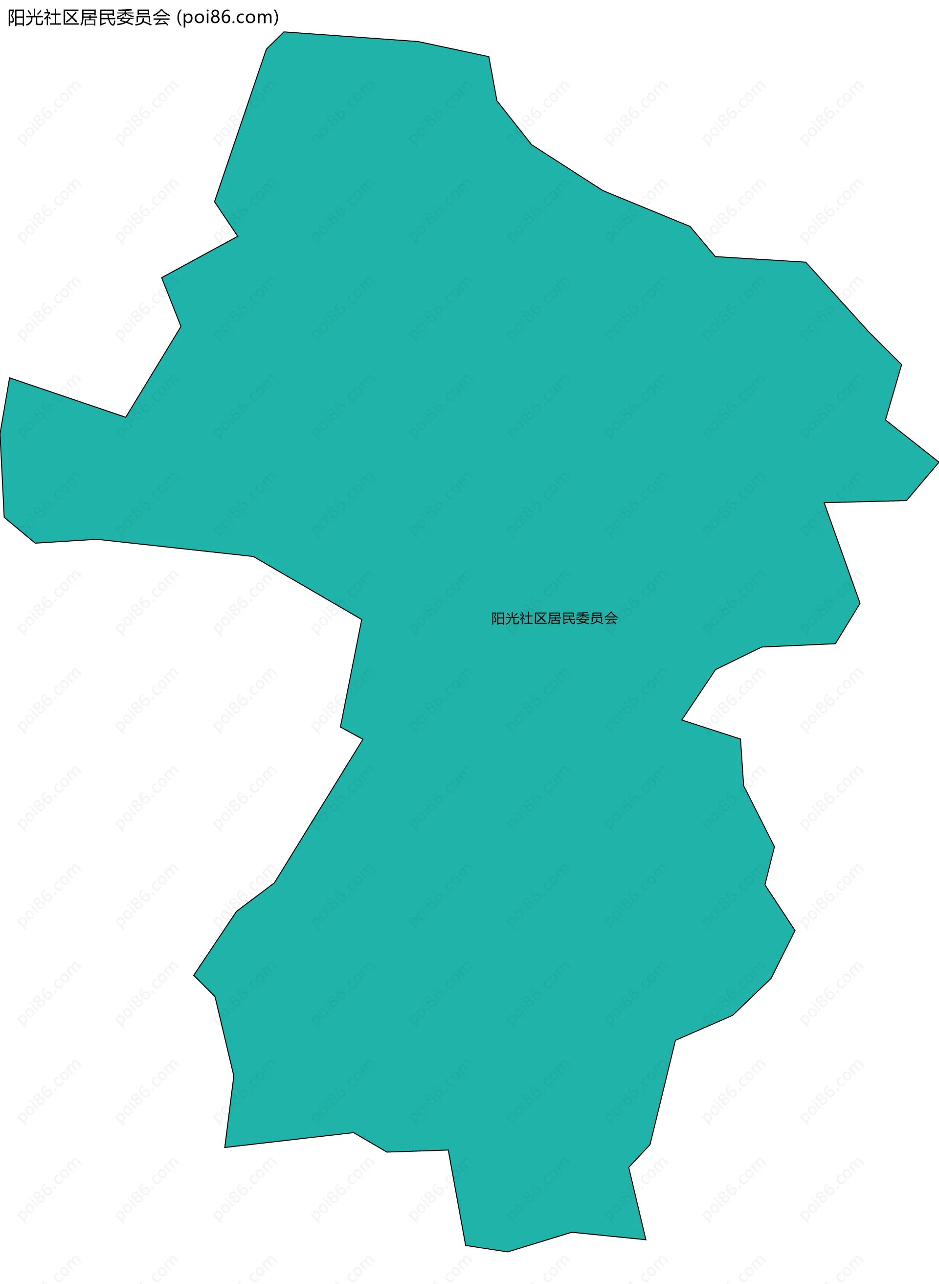 阳光社区居民委员会边界地图
