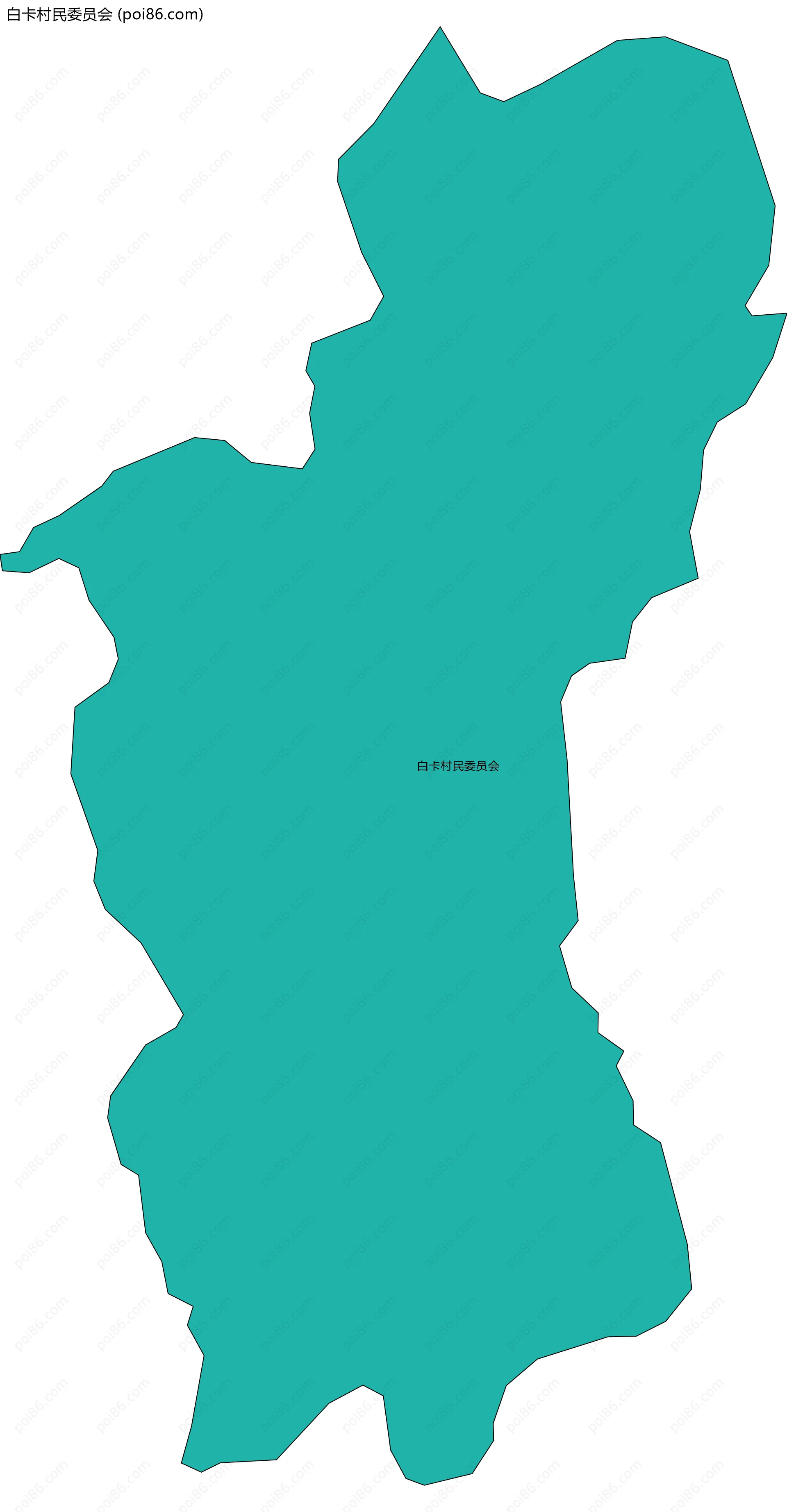 白卡村民委员会边界地图