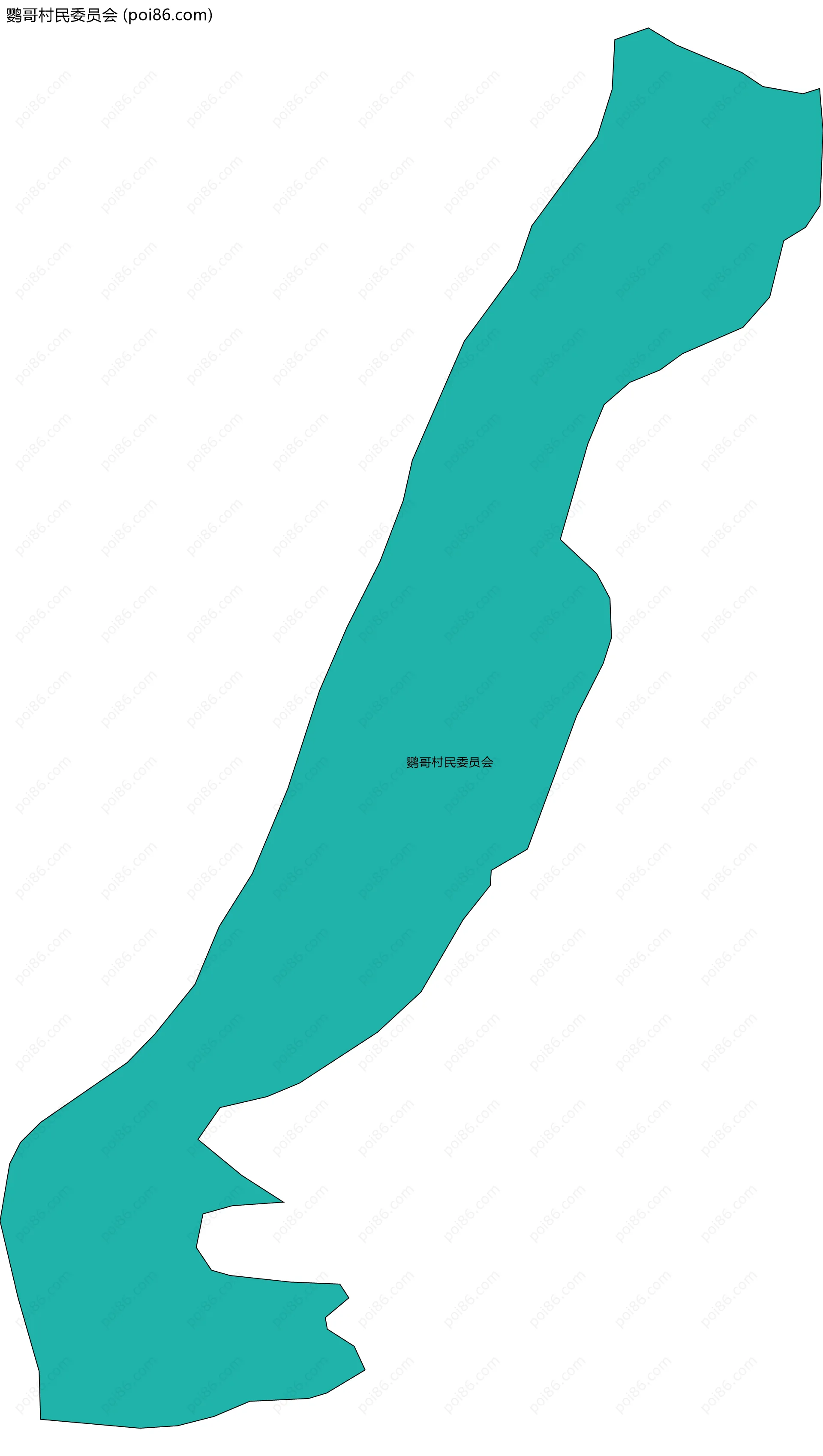 鹦哥村民委员会边界地图