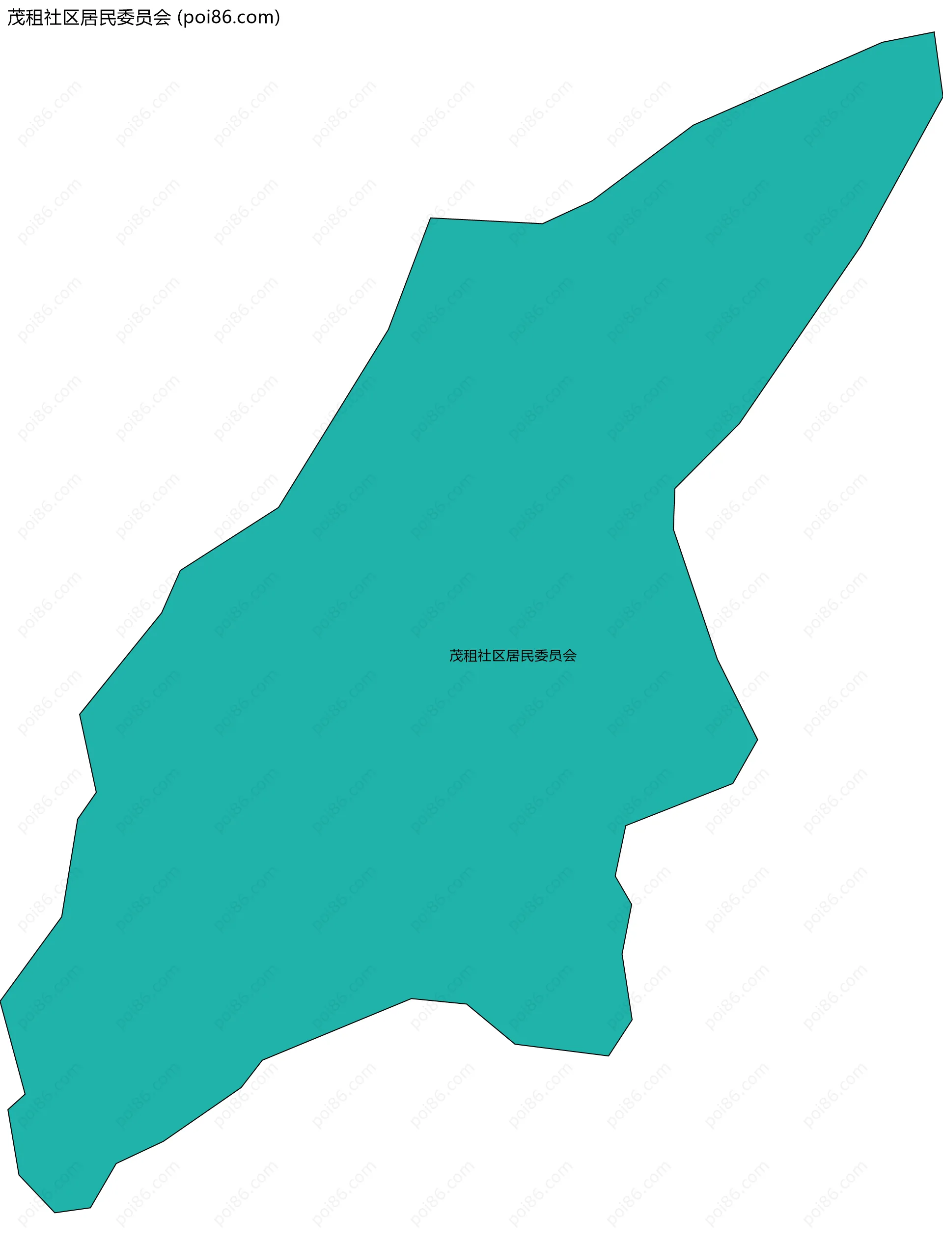 茂租社区居民委员会边界地图