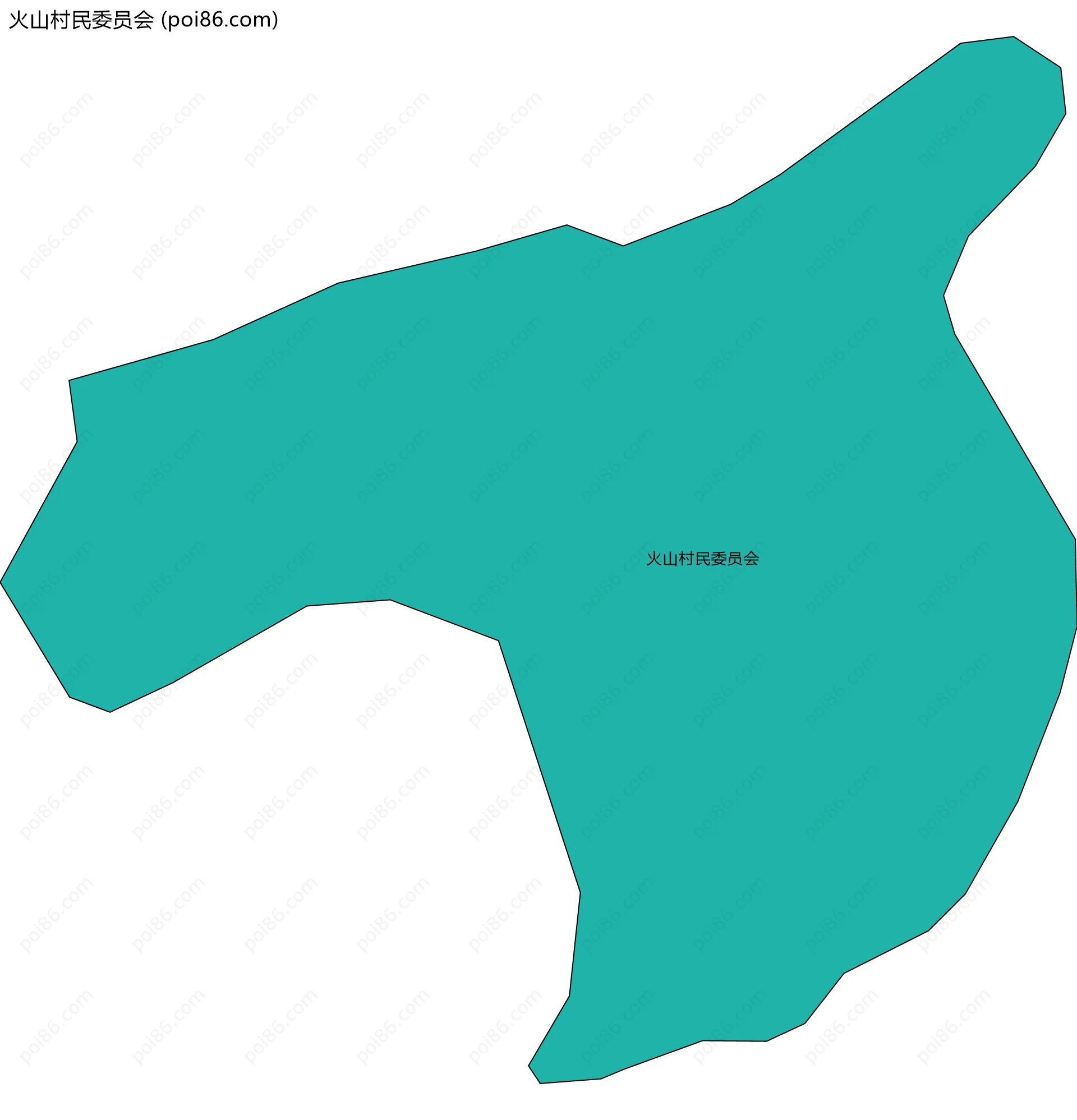 火山村民委员会边界地图