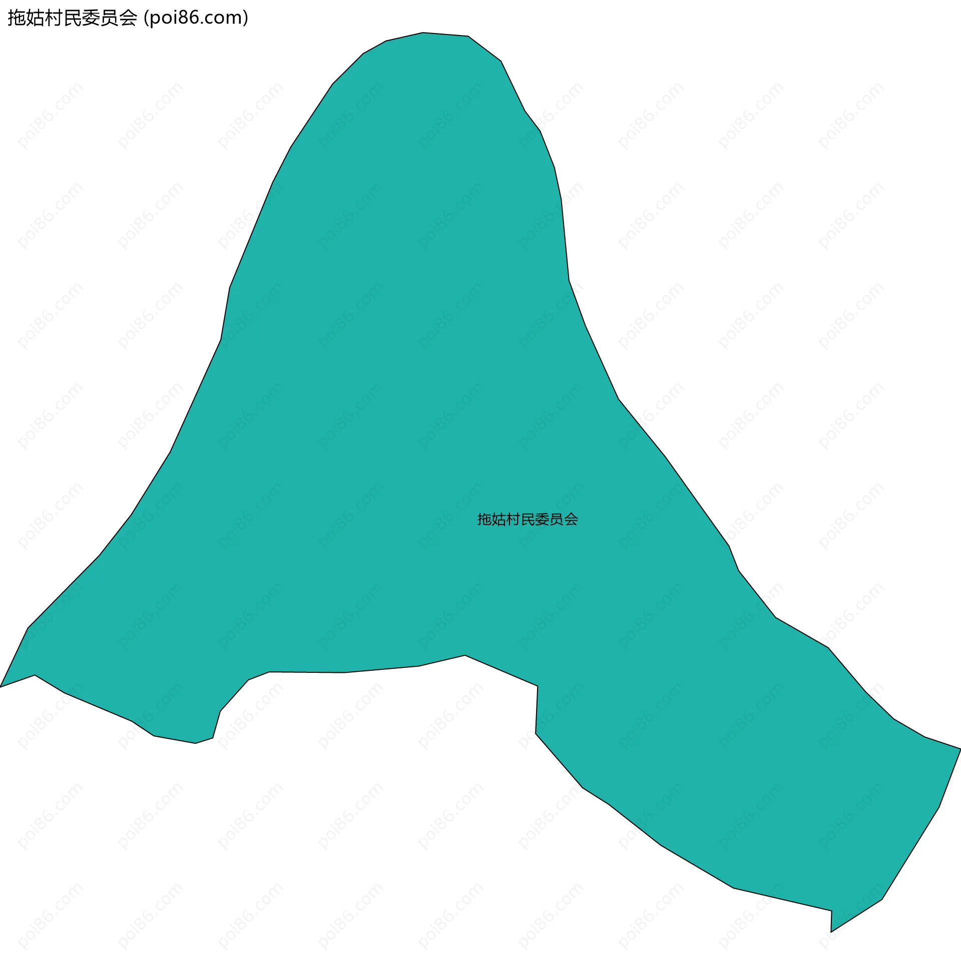拖姑村民委员会边界地图