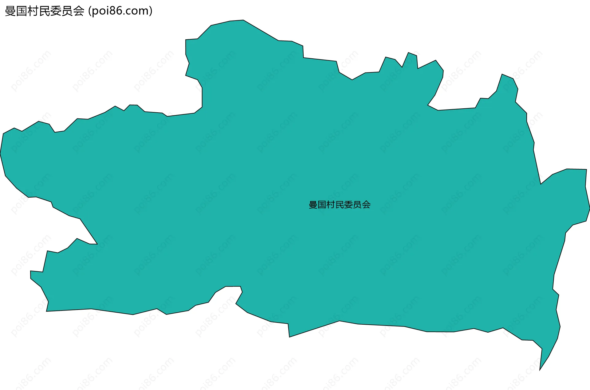 曼国村民委员会边界地图