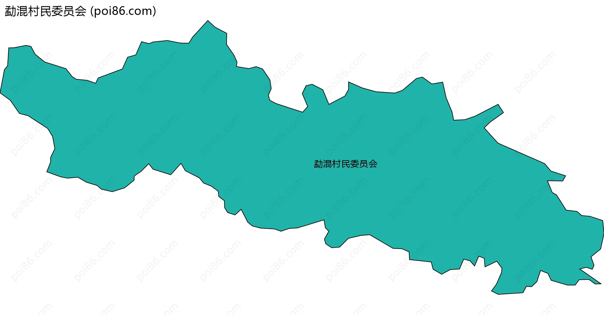 勐混村民委员会边界地图
