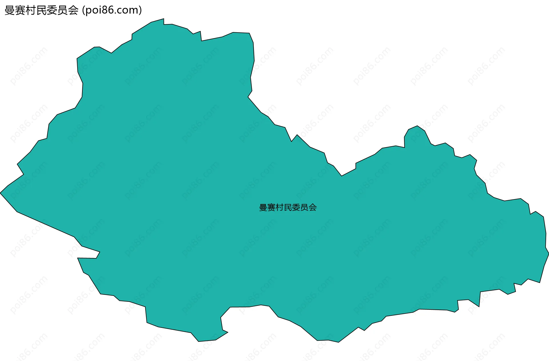 曼赛村民委员会边界地图