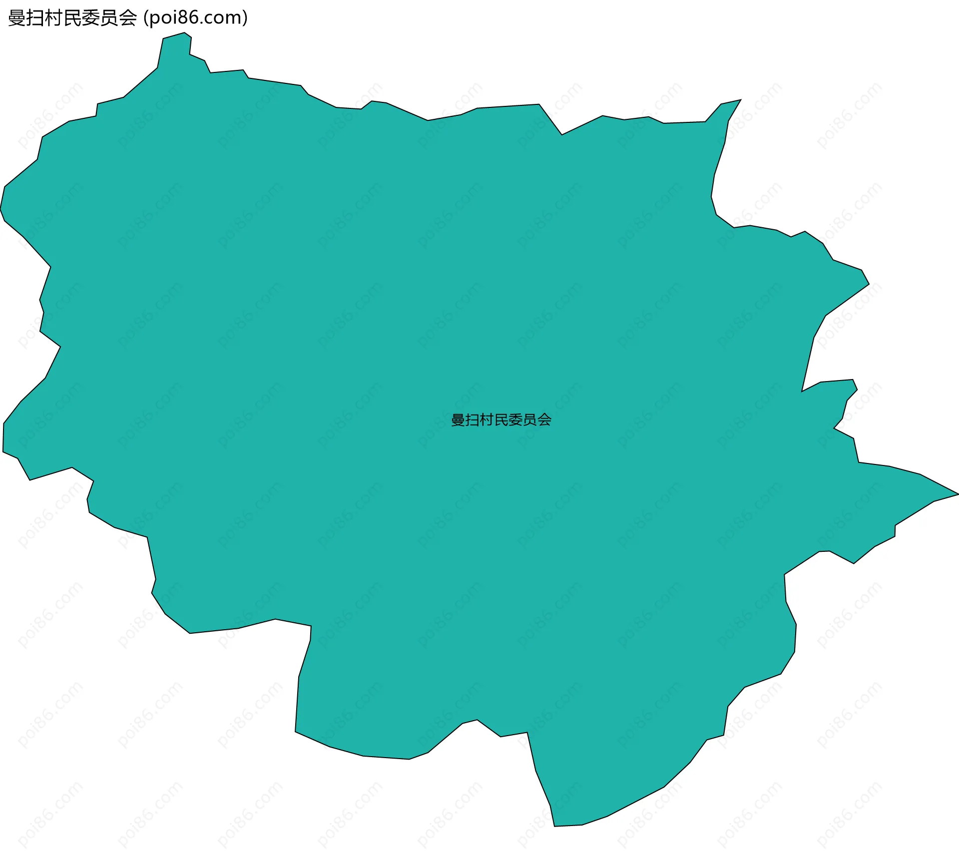 曼扫村民委员会边界地图