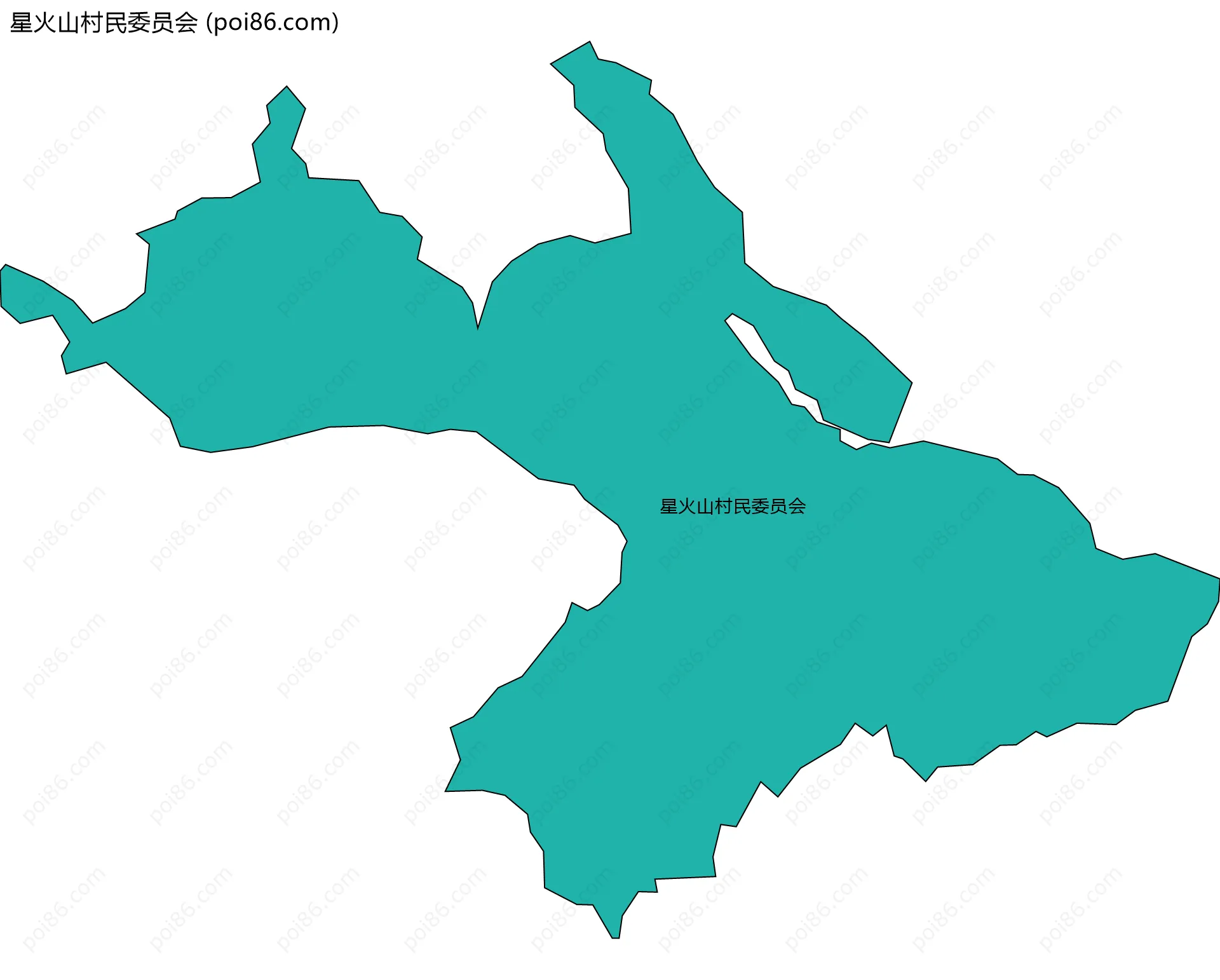星火山村民委员会边界地图