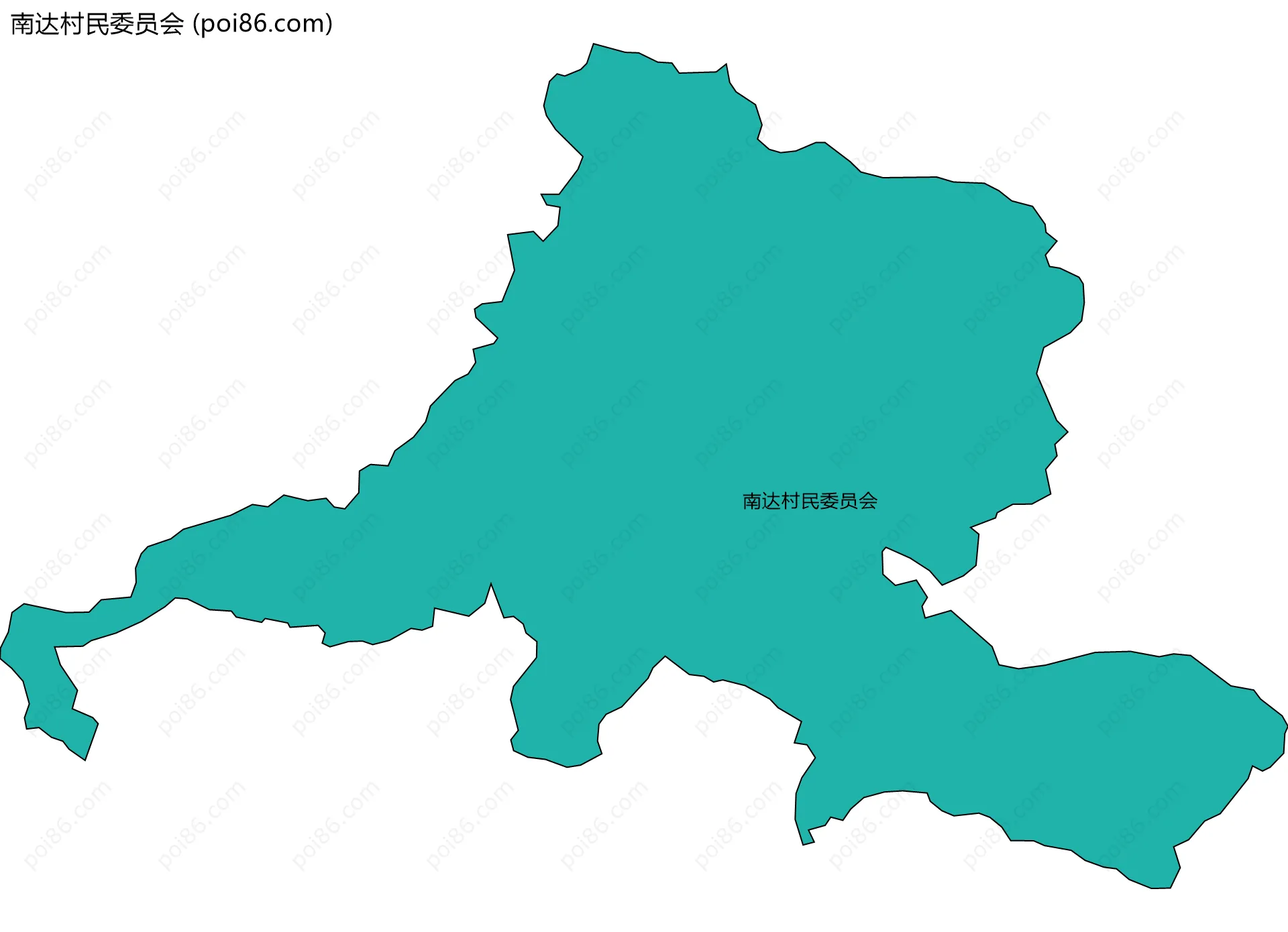 南达村民委员会边界地图