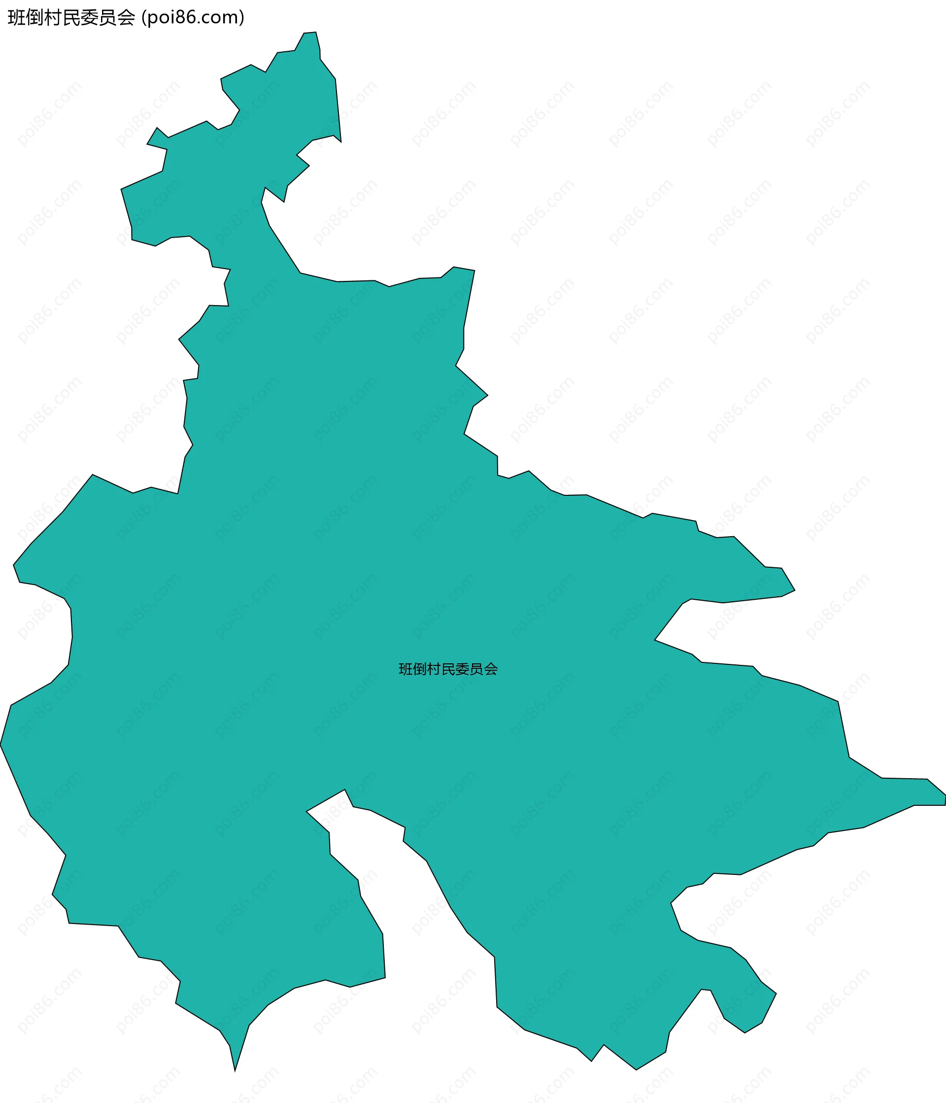 班倒村民委员会边界地图