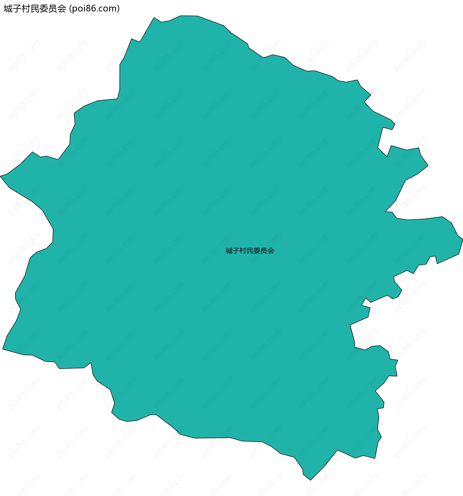 城子村民委员会边界地图