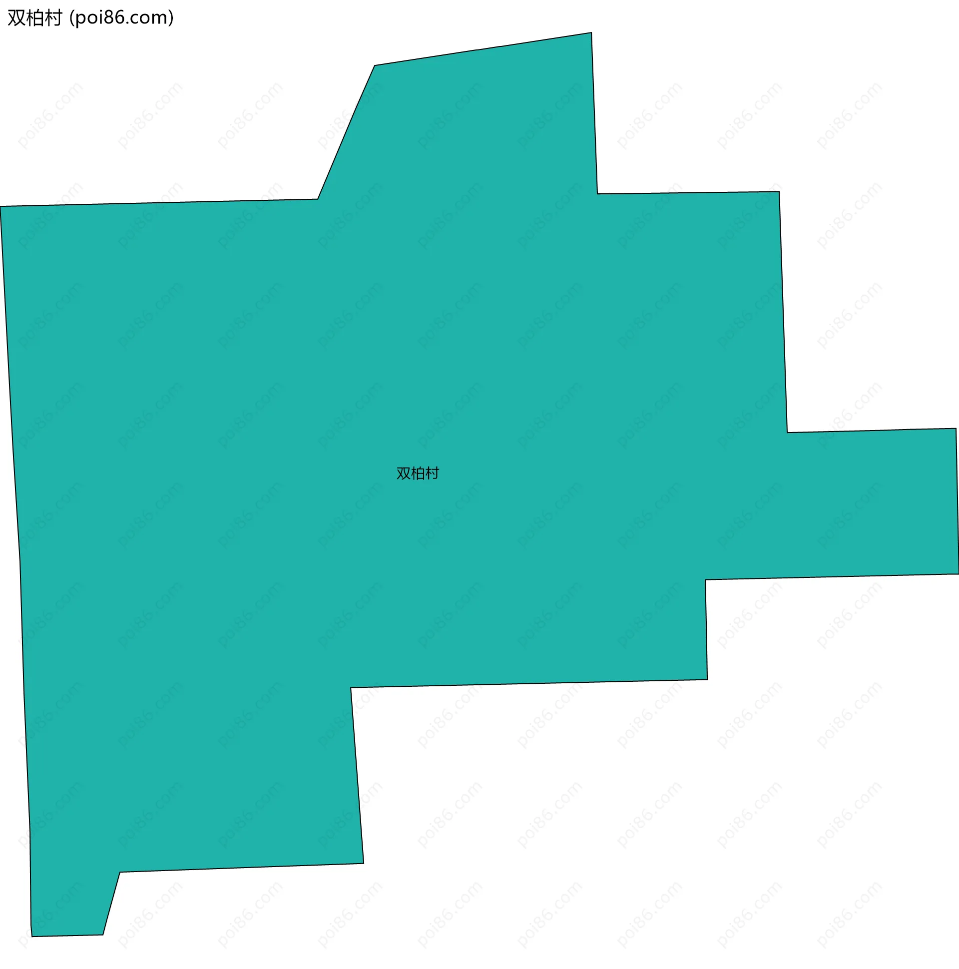 双柏村边界地图
