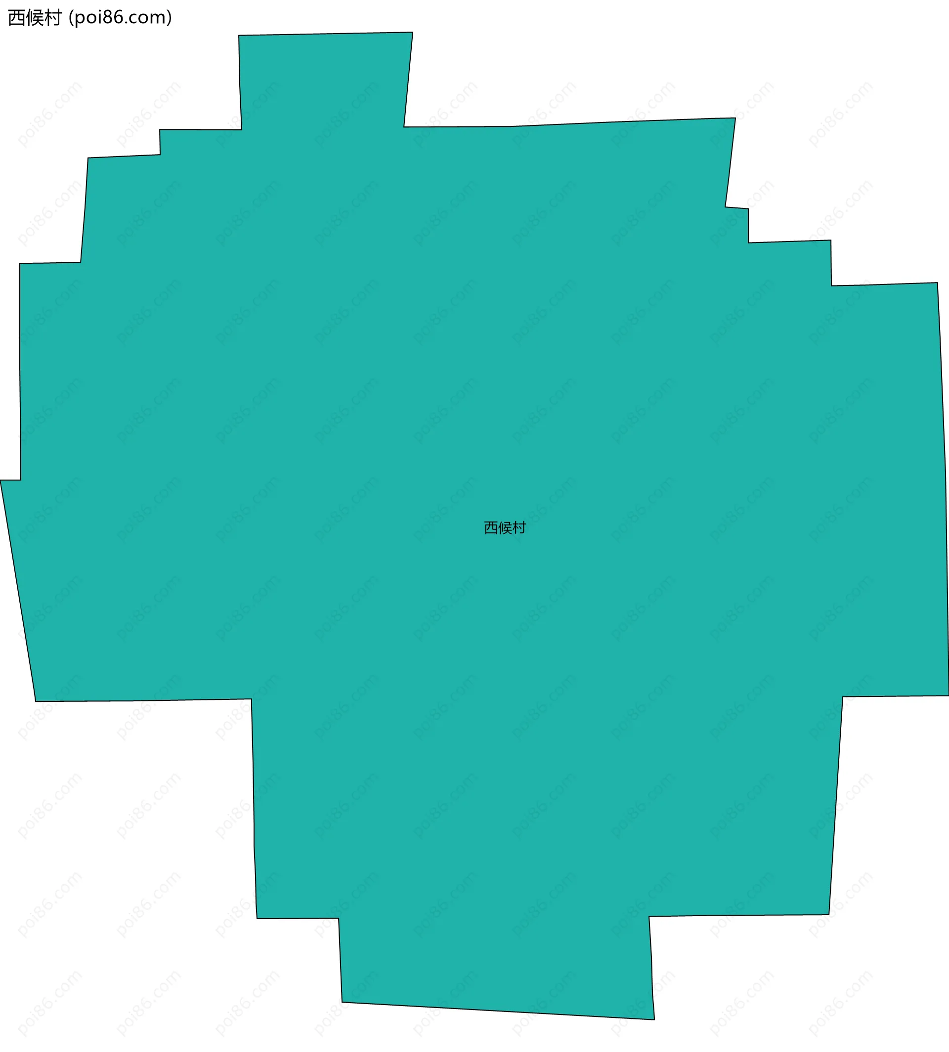 西候村边界地图