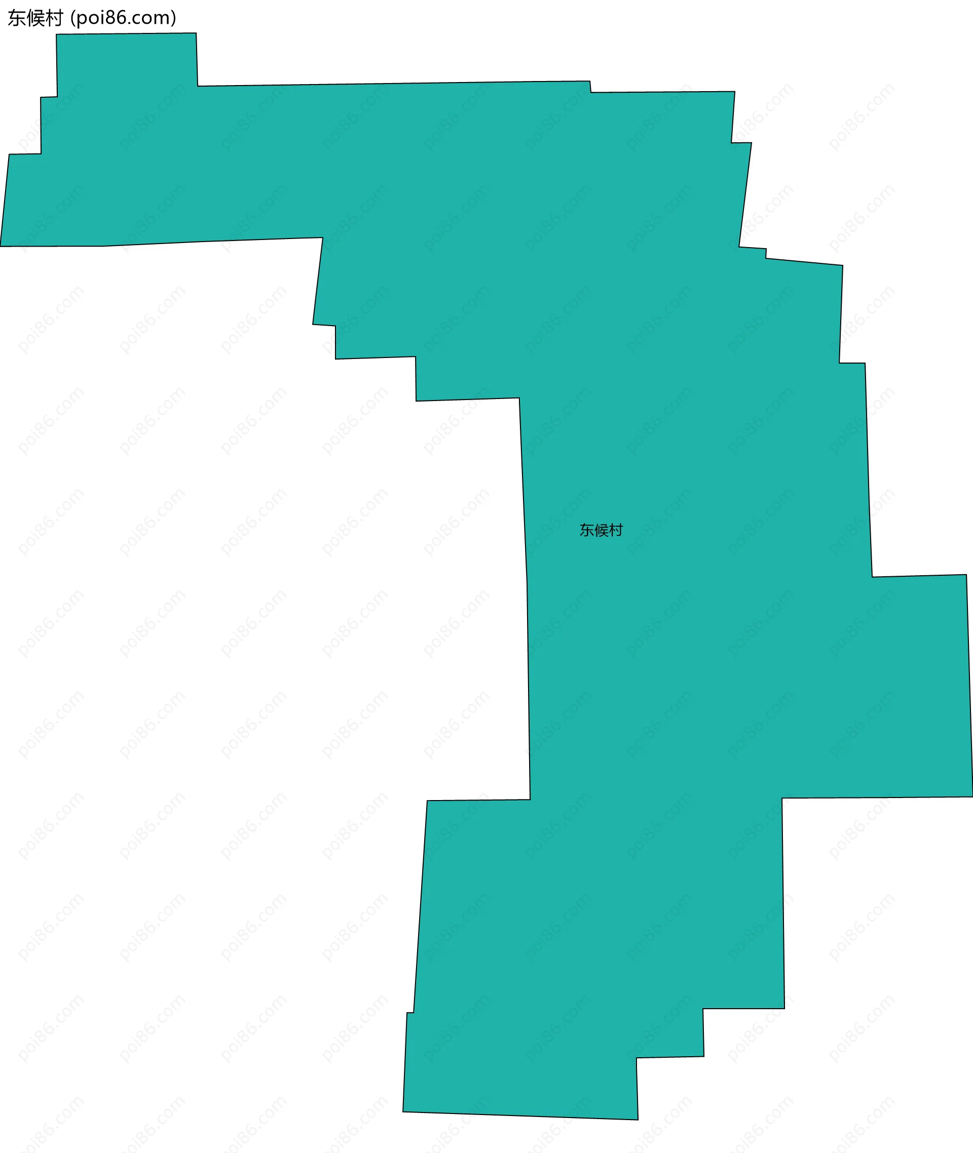 东候村边界地图